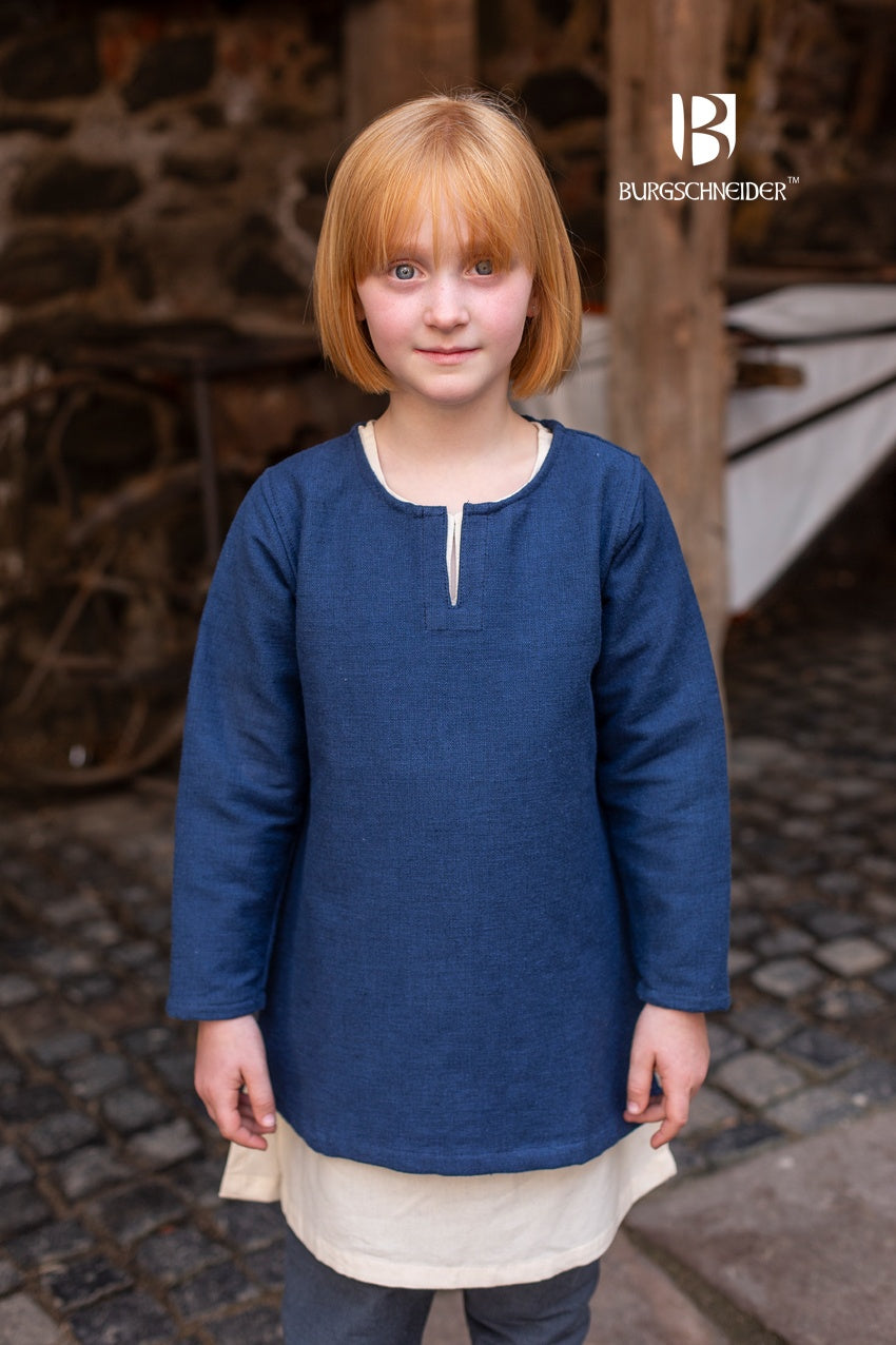 Eriksson Blue Kids Tunic - Soft & Comfortable Cotton Top for Girls & Boys - Perfect for School, Playdates & Casual Outings