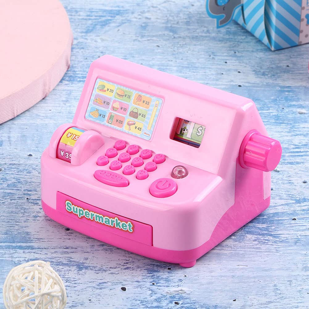 Electronic Cash Register Toy for Kids - Pretend Play Shopping Toy with Scanner, Play Money & Calculator - Fun Role Play Toy for Learning Math & Social Skills (Pink) - Perfect for Birthday Gifts & Classroom Activities