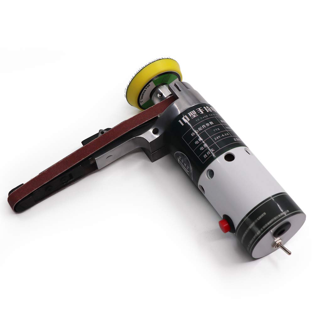 Merterks Electric Belt Sander - Mini Handheld Belt Grinder with Sanding Belts | Portable Grinding Machine for Woodworking, Metal Polishing & DIY Projects