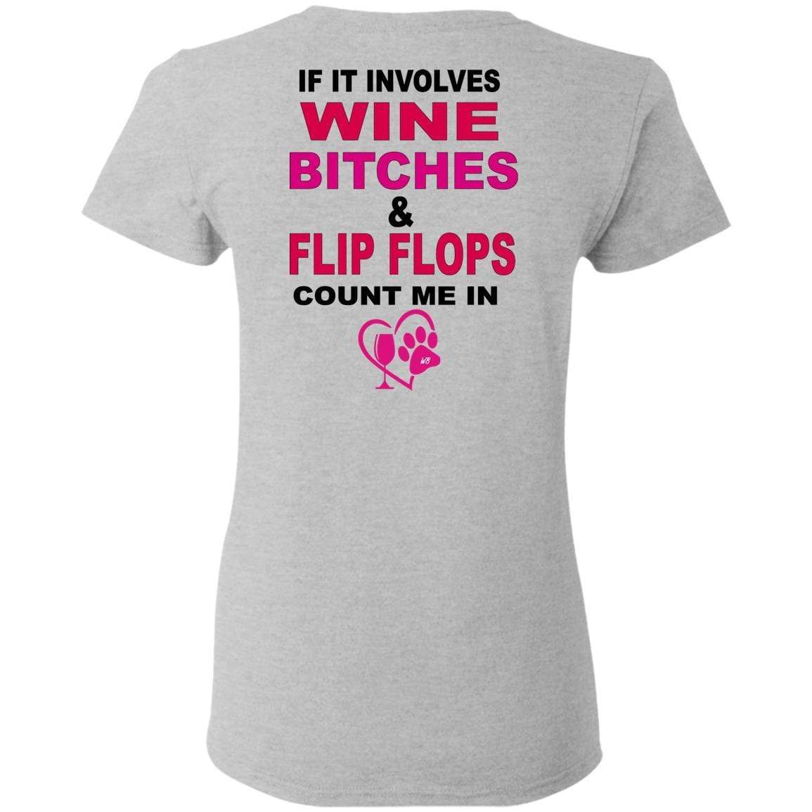 Funny Count Me In Ladies T-Shirt for Wine & Dog Lovers | Hilarious Gift for Women | Perfect for Wine Parties & Pet Lovers