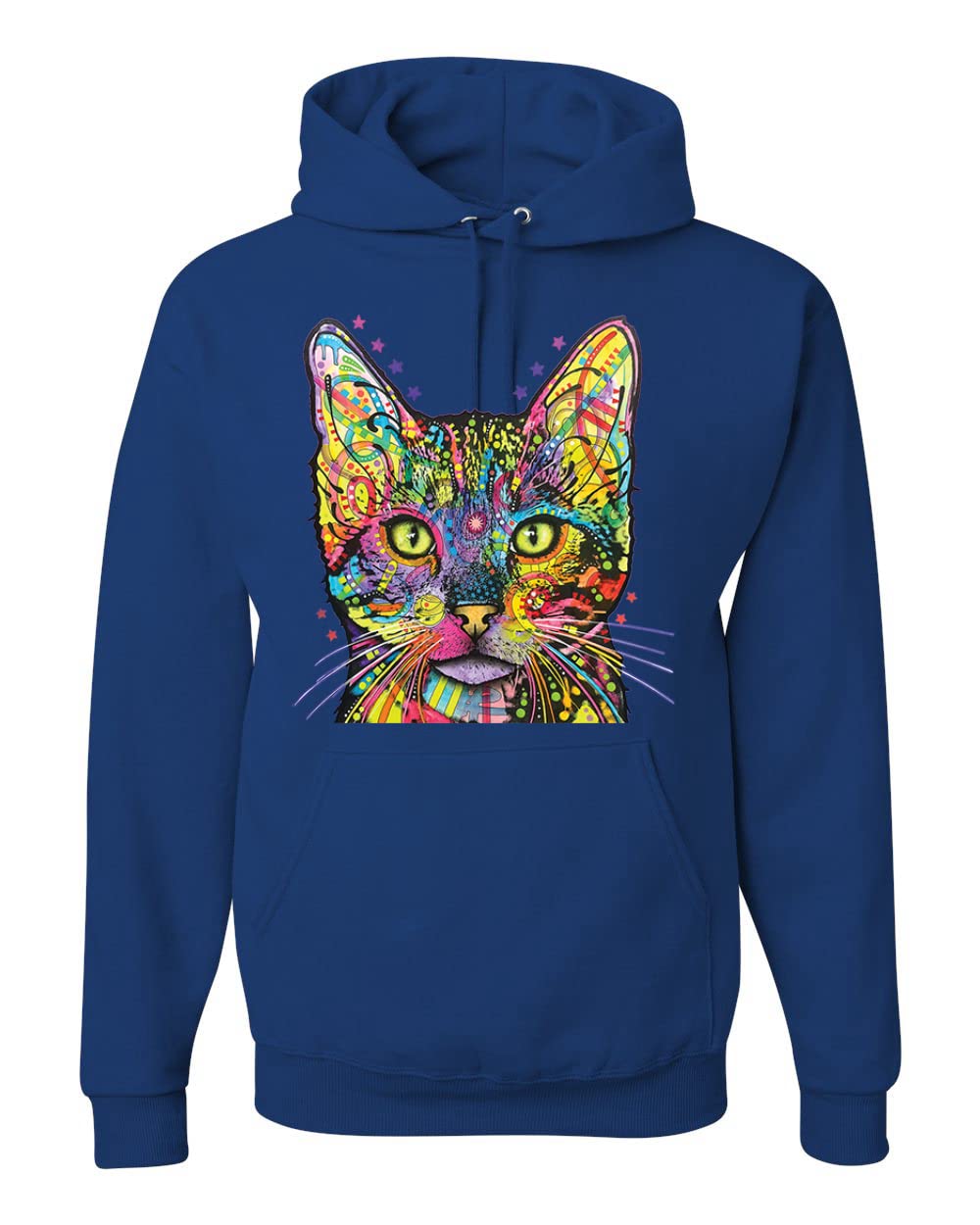 Dean Russo Art Colorful Cat Hoodie - Cat Mom & Dad Unisex Sweatshirt for Animal Lovers | Perfect Gift for Pet Owners, Casual Wear & Cat-Themed Outfits