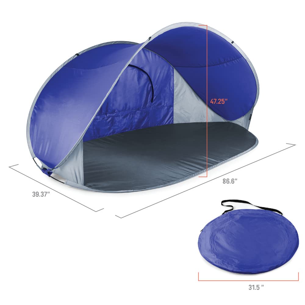 NCAA Illinois Fighting Illini Portable Beach Tent - Quick Pop Up Sun Shelter for Outdoor Sports, Picnics & Beach Days - UV Protection & Windproof Design