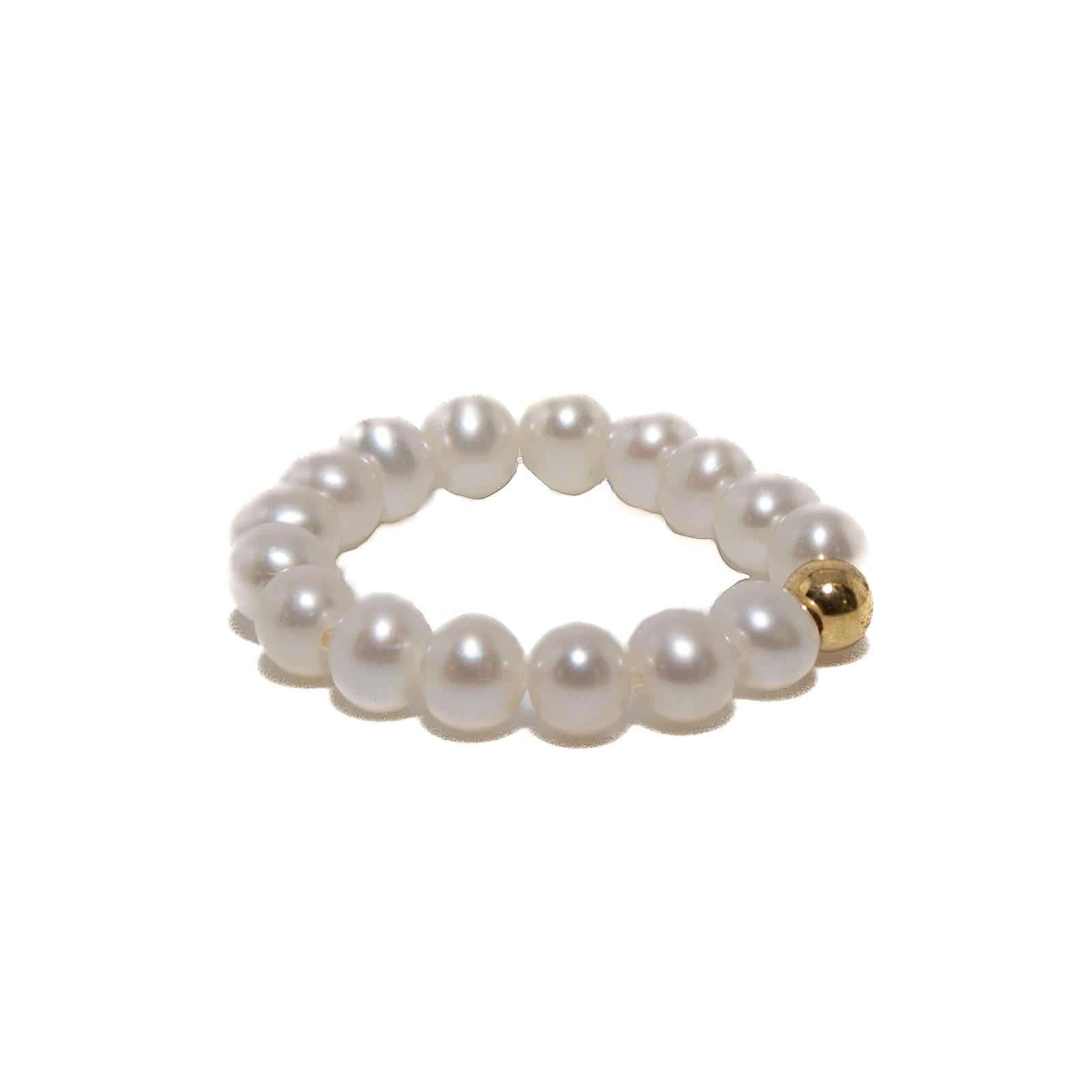 Elegant 18K Gold Pearl Ring for Women - Perfect for Weddings, Parties & Everyday Wear