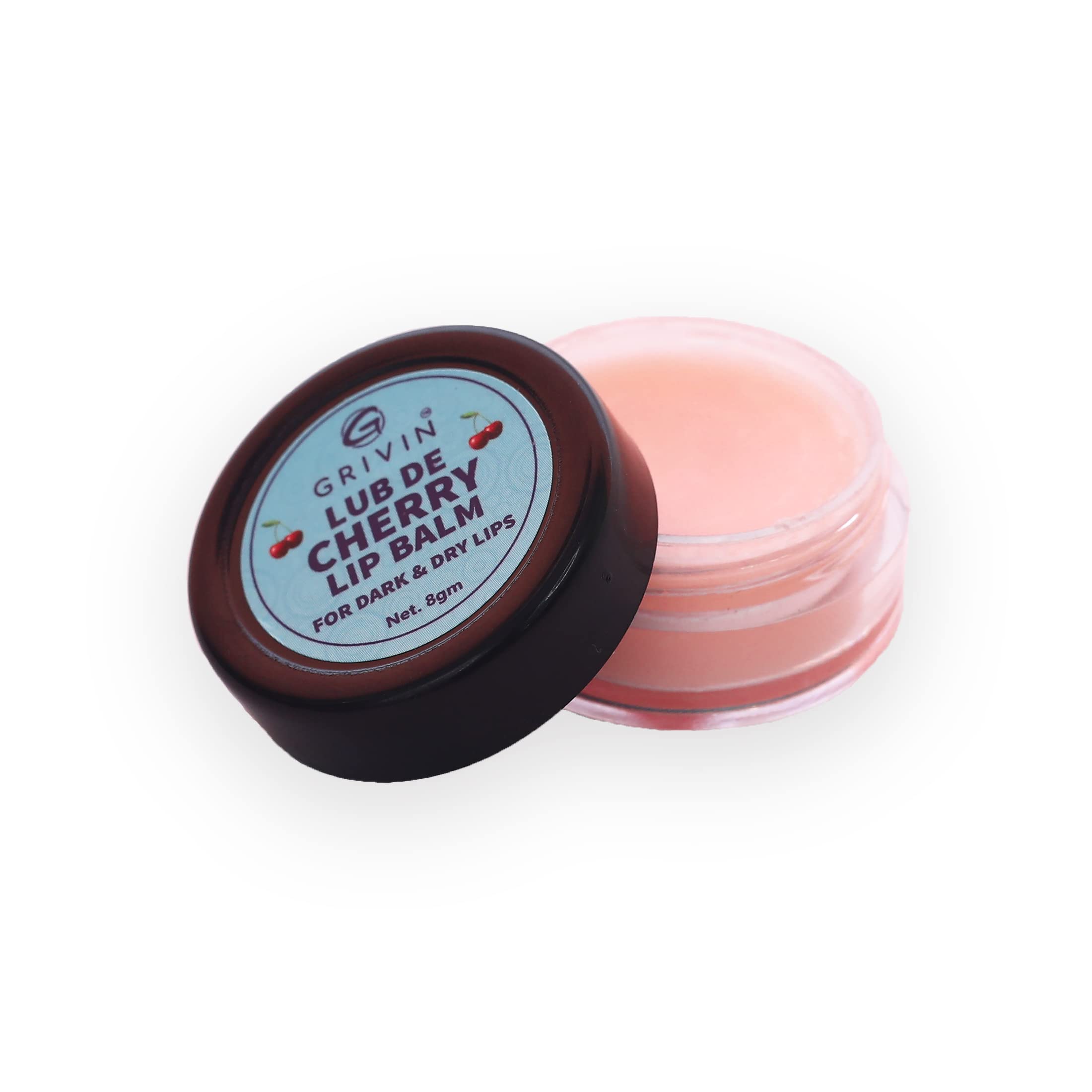 Grivin Lub De Cherry Lip Balm for Dark & Dry Lips - Moisturizing & Nourishing Lip Care - Perfect for Chapped Lips, Winter Care & Daily Hydration
