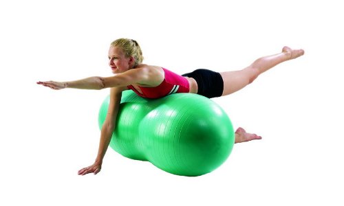 Aeromat Therapy Burst-Resistant Peanut Fitness Ball 40cm - Perfect for Yoga, Pilates, Physical Therapy & Home Workouts