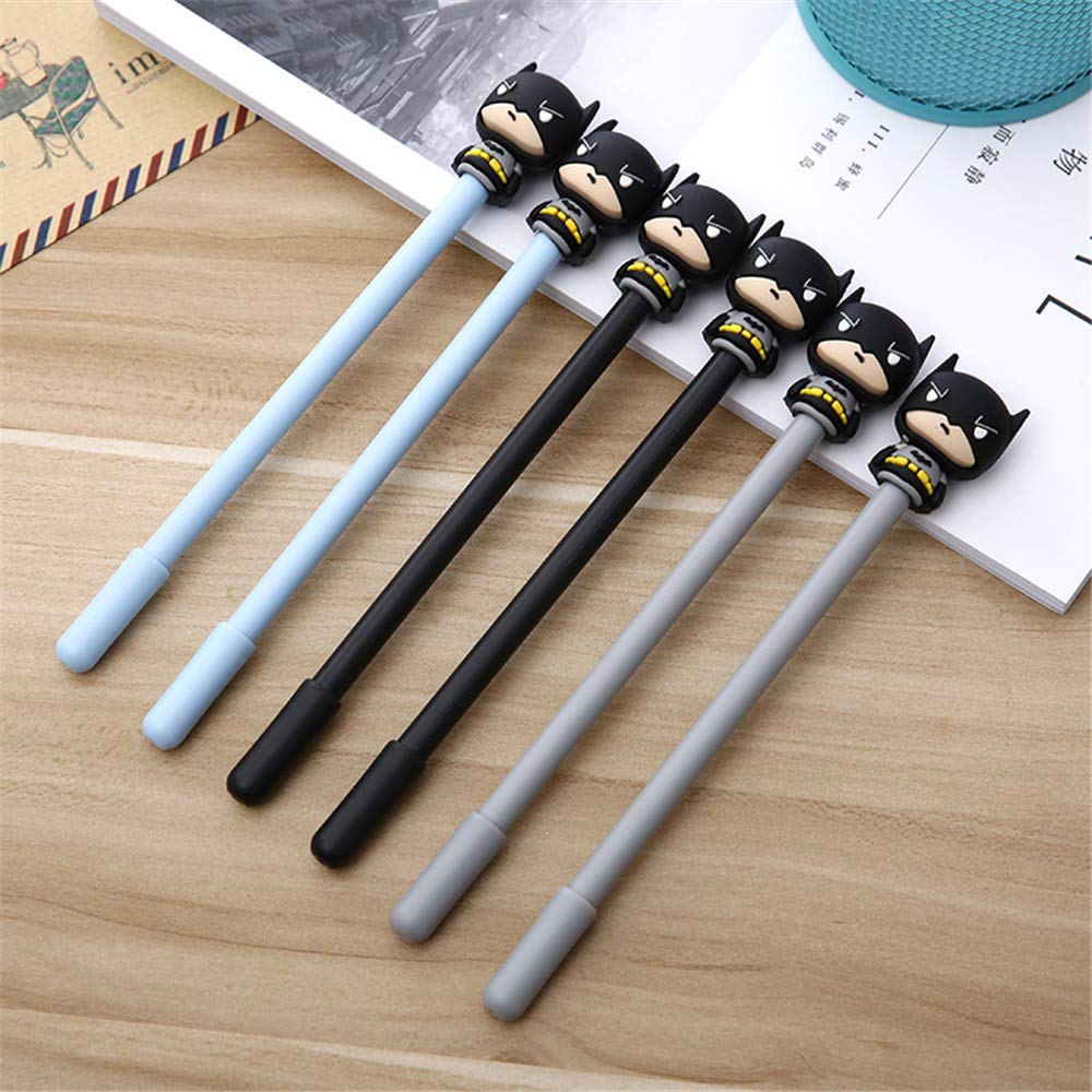 Kawaii Cartoon Character Gel Pens - 6 Pack Cute School & Office Supplies for Girls & Kids - Fun Writing Tools for Homework, Journaling & Note Taking