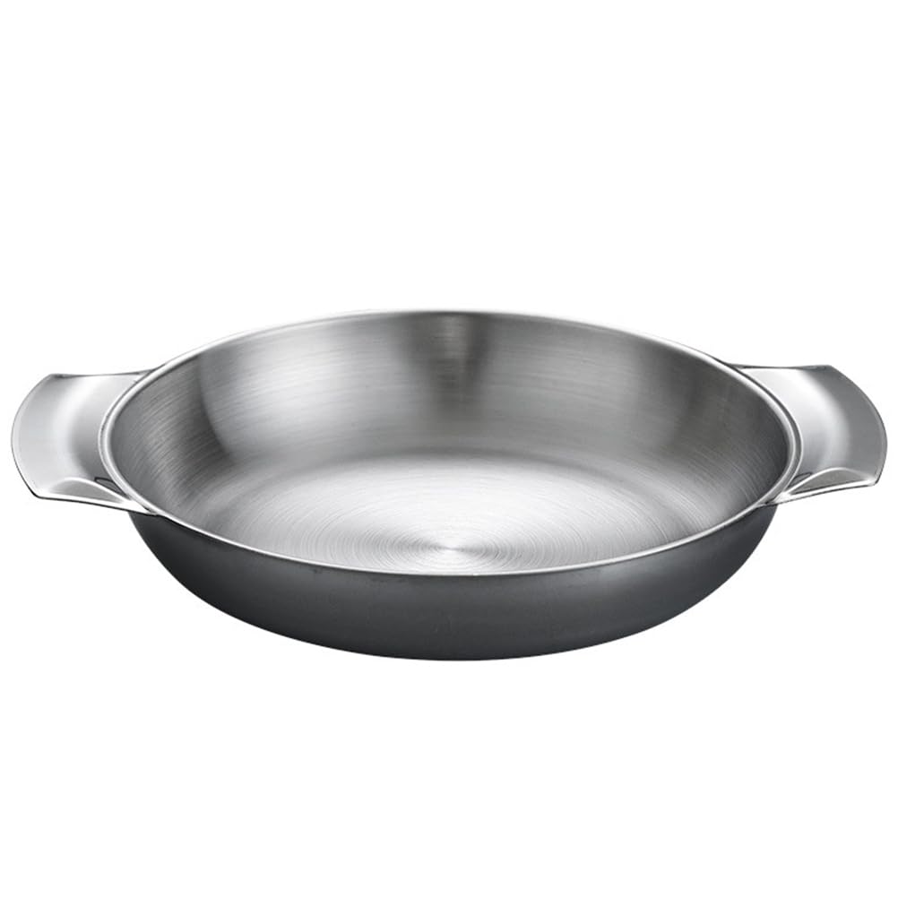 PRETYZOOM 5-Piece Stainless Steel Cookware Set - Nonstick Saucepan, Seafood Pot, Casserole with Double Handles - Durable Kitchen Pots for Boiling, Steaming & Frying - Perfect for Home Cooking, Camping & Restaurant Use