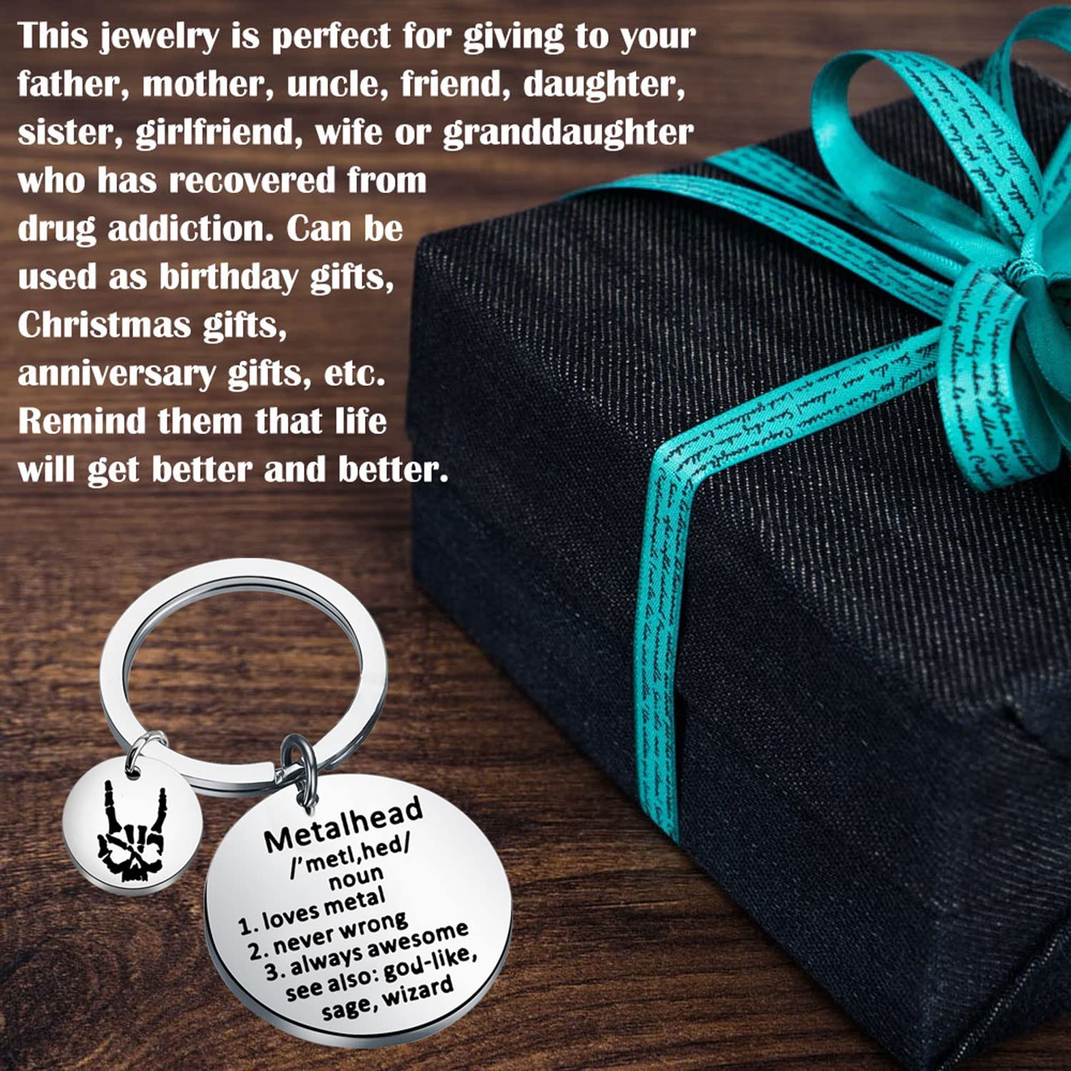 TIIMG Metalhead Keychain - Heavy Metal Band Fan Gift - Perfect for Concerts, Gifts & Everyday Carry