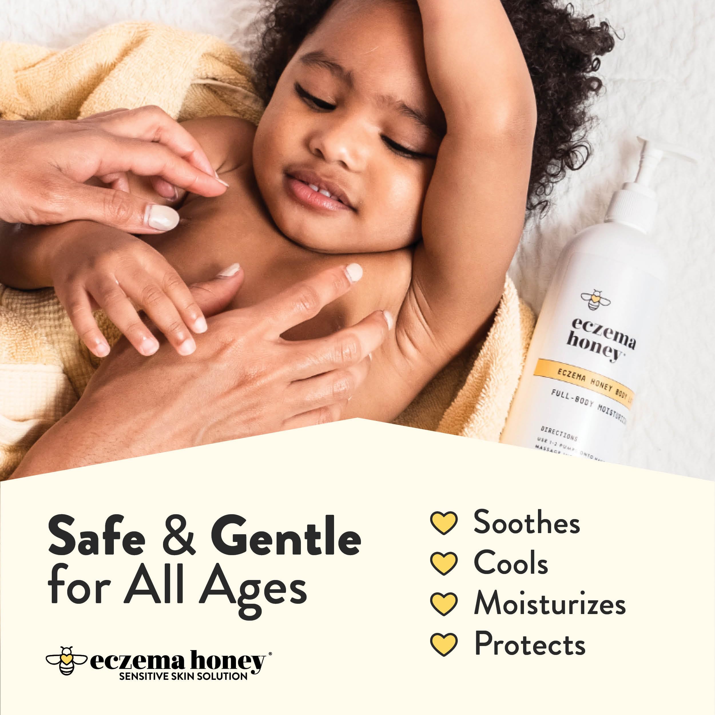 ECZEMA HONEY Oatmeal Body Lotion - Natural Eczema Relief & Dry Skin Repair Cream for Hands & Body (16 Oz) - Soothes Itchy, Flaky Skin for Daily Moisturizing & Comfort