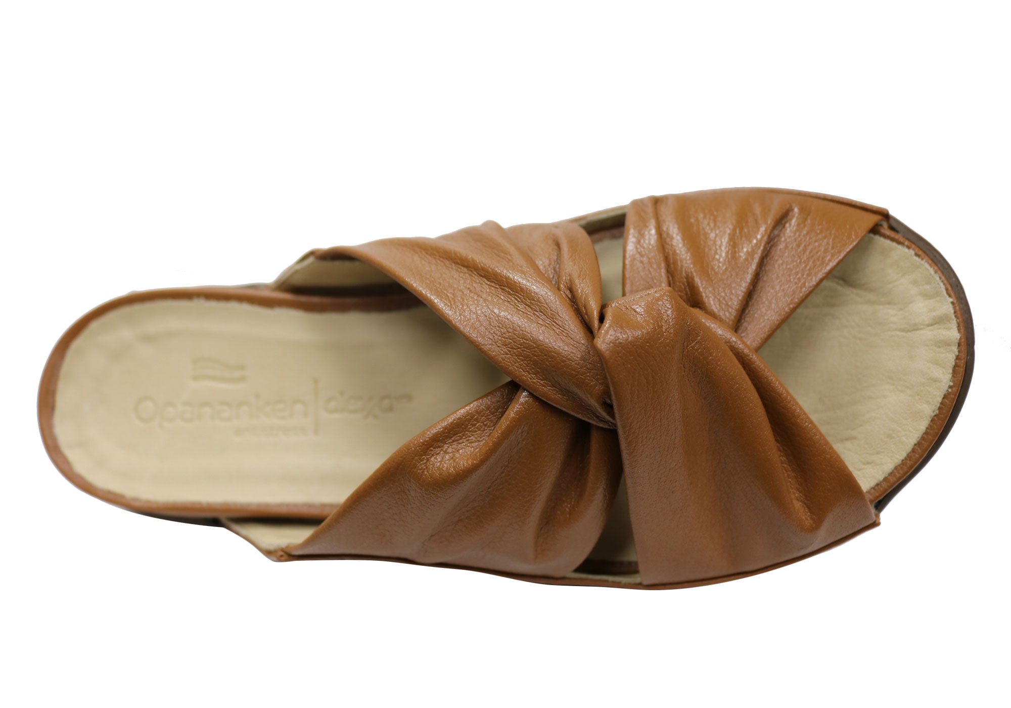 Opananken Brooke Women's Comfortable Leather Brazilian Slides Sandals - Casual Summer Sandals for Beach, Pool & Everyday Wear