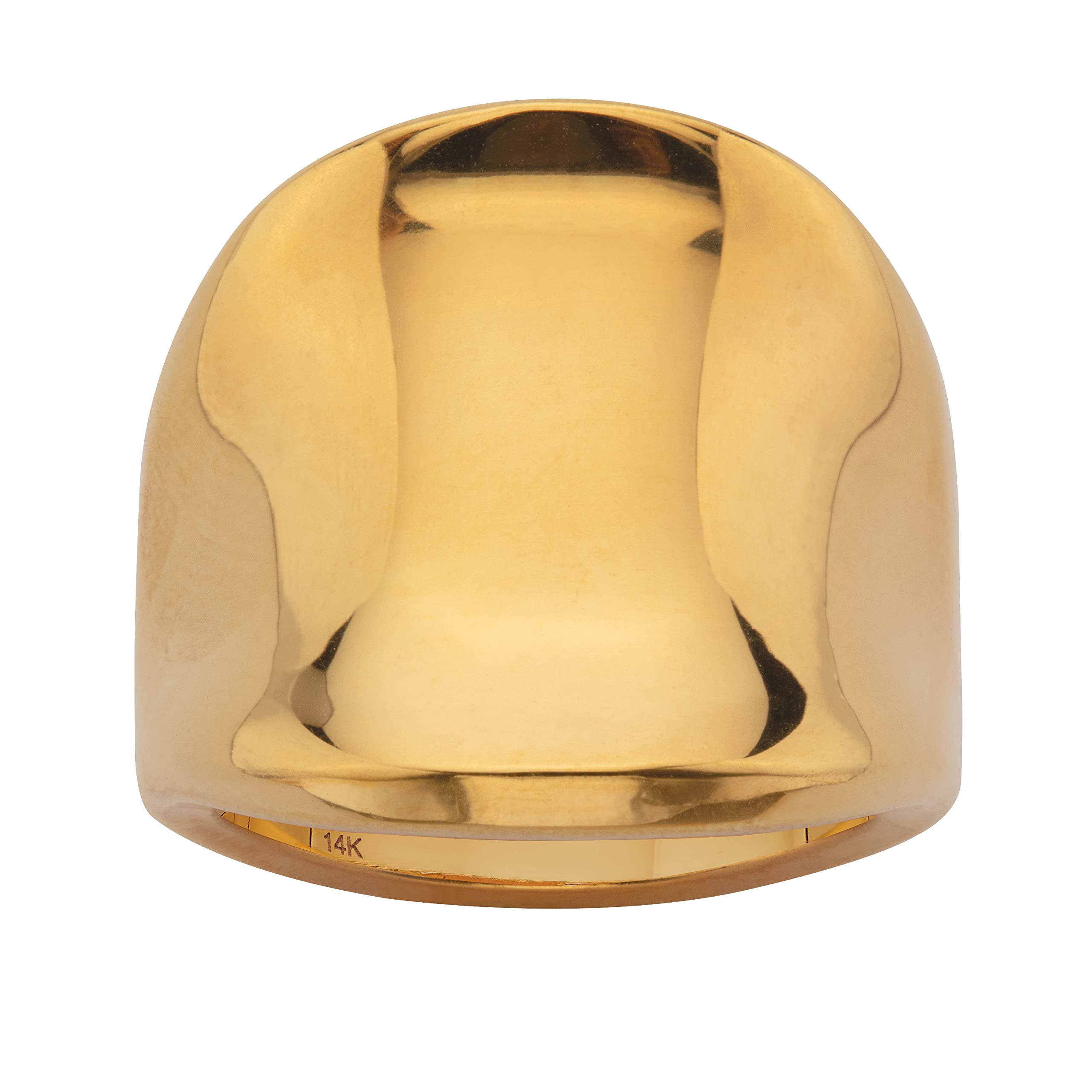 14K Yellow Gold Nano Diamond Resin Filled Freeform Ring for Women - Handmade Boho Concave Ring Size 6-10 - Perfect for Weddings, Parties & Everyday Boho Jewelry