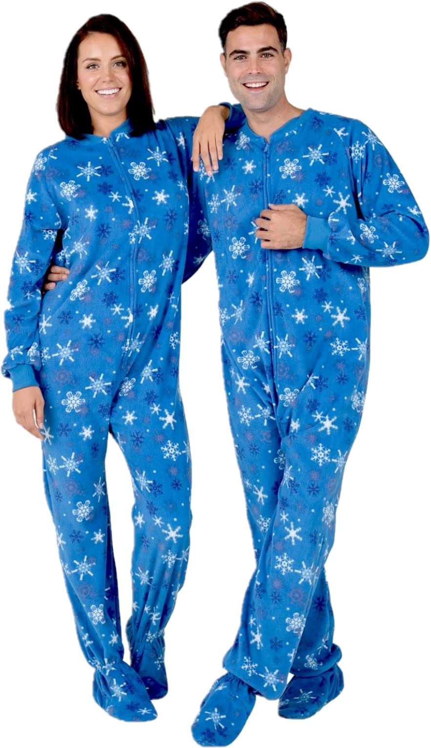 Cozy Adult Footed Pajamas - Fleece One-Piece Pajama Jumpsuit for Men & Women | Warm Unisex Sleepwear for Winter Nights, Lounge Wear & Holiday Gifts