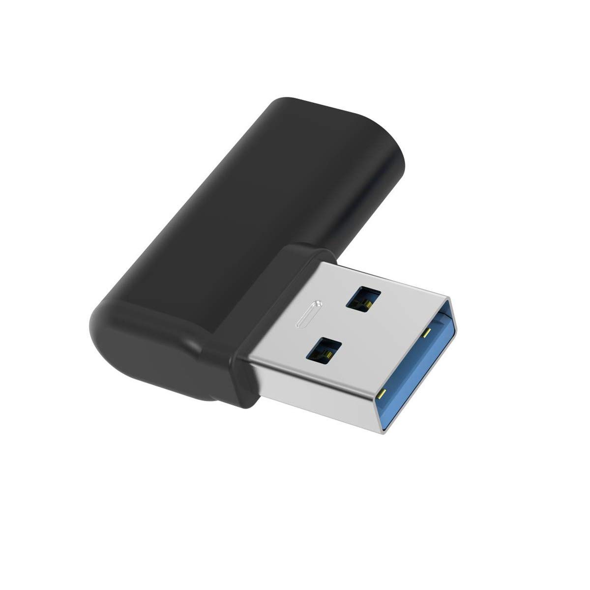 Chenyang USB 3.0 to USB C Adapter - 90 Degree Left Angled OTG Converter for Fast Data Transfer & Charging - Compatible with Smartphones, Tablets, Laptops & More