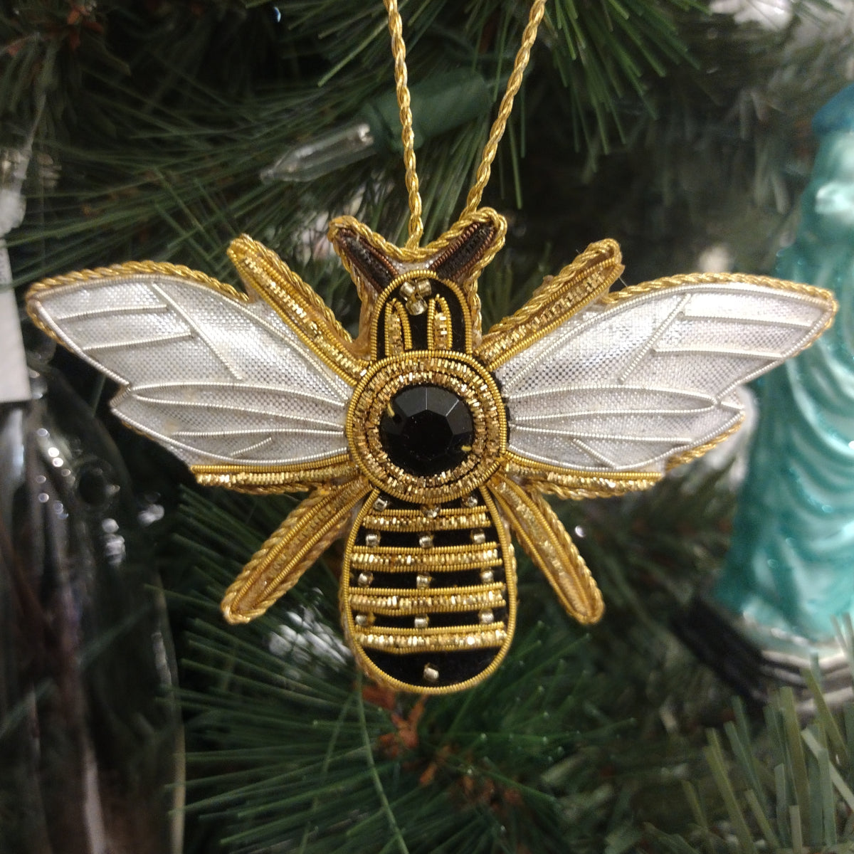 Handmade Honey Bee Ornament - Cute Decorative Bee Figurine for Home, Garden & Gifts | Perfect for Spring Decor, Baby Showers & Beekeeping Enthusiasts