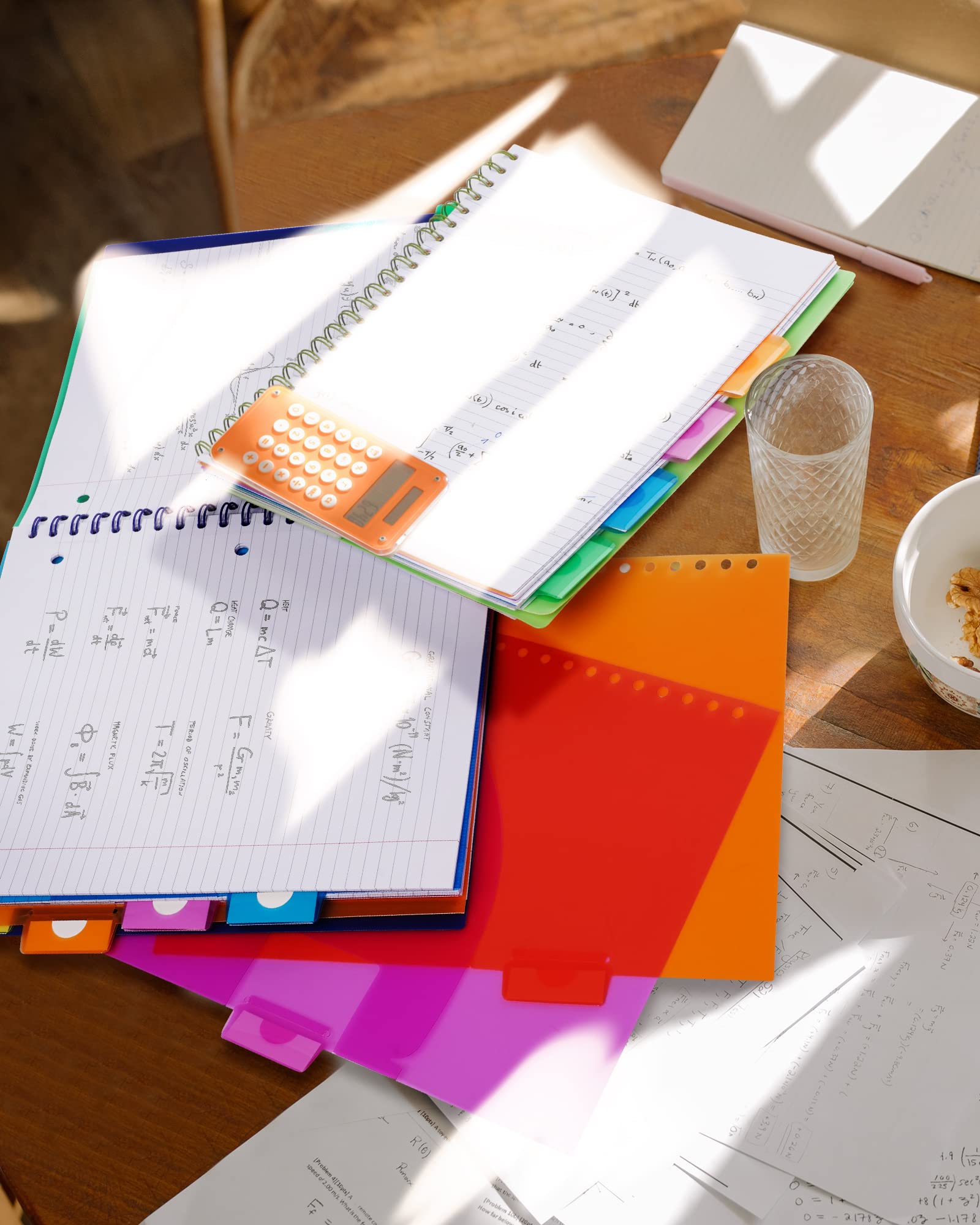 5 Subject Spiral Notebook - College Ruled with Dividers, Pockets & Tabs, Includes 11