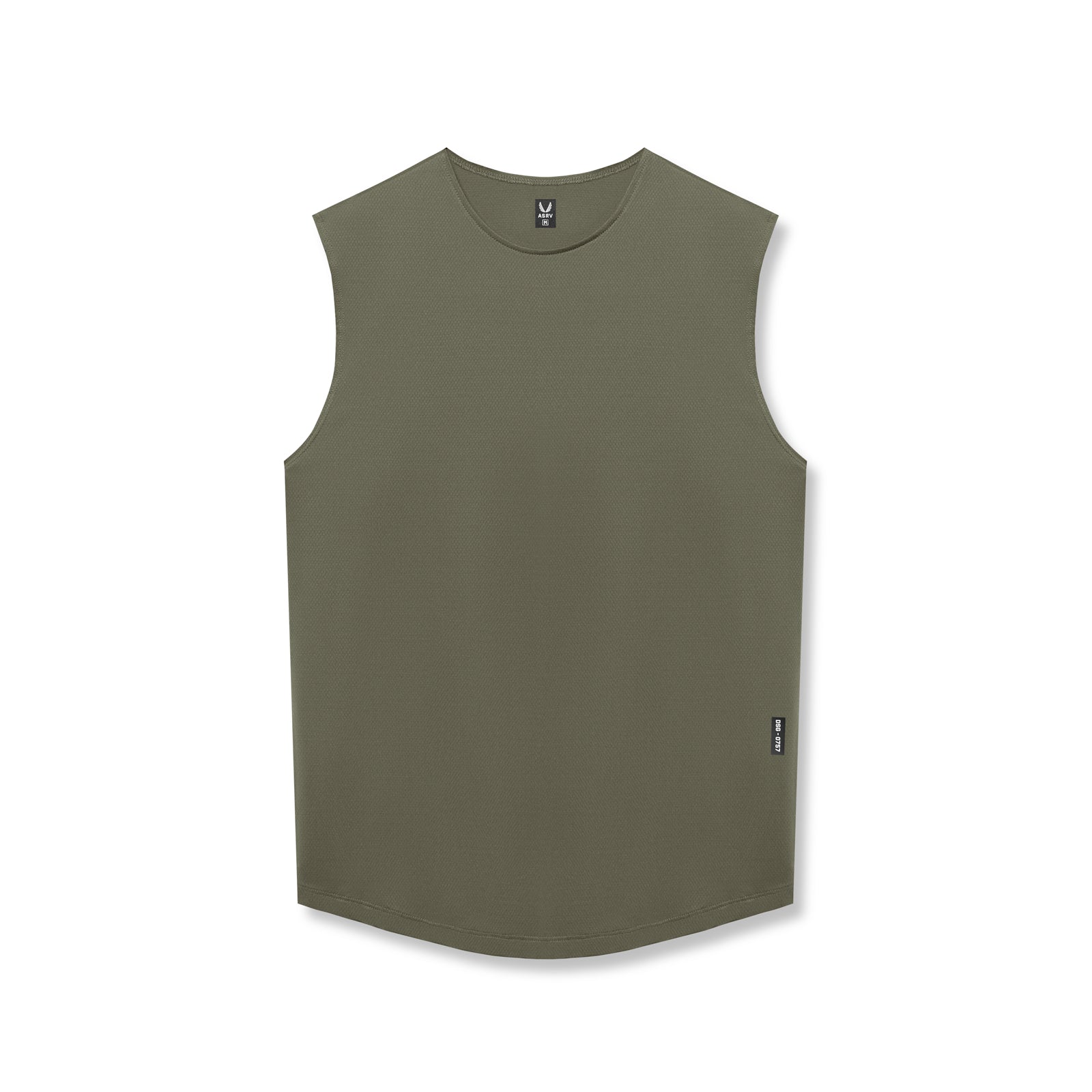 AeroSilver® Cutoff Tank Top for Women - Olive Green Sleeveless Workout Shirt | Gym, Yoga, Running & Casual Wear