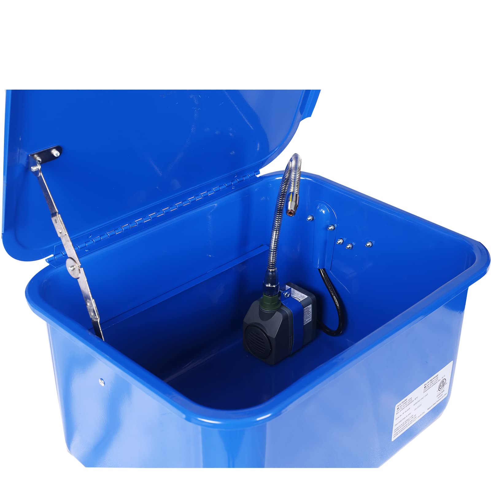 3.5 Gallon Portable Parts Washer with 110V Pump - Benchtop Solvent Tank for Cleaning Automotive Parts, Wheel Bearings, Gears & Carburetors | Compact & Durable Design for Home Garage, Auto Repair Shops & DIY Mechanics