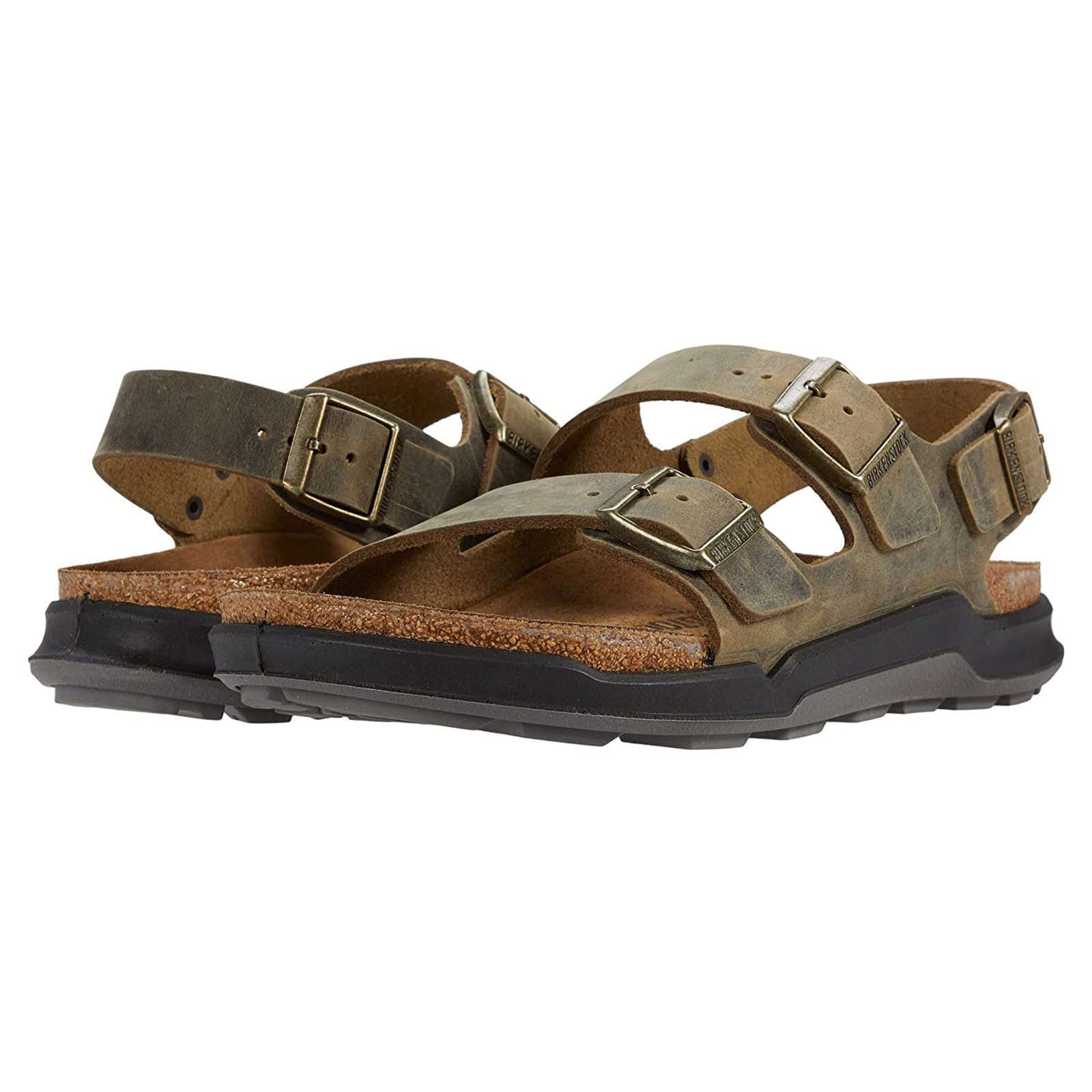 Birkenstock Men's Milano Slingback Sandals - Comfortable Cork Footbed, Adjustable Straps - Perfect for Casual Wear, Beach & Outdoor Activities