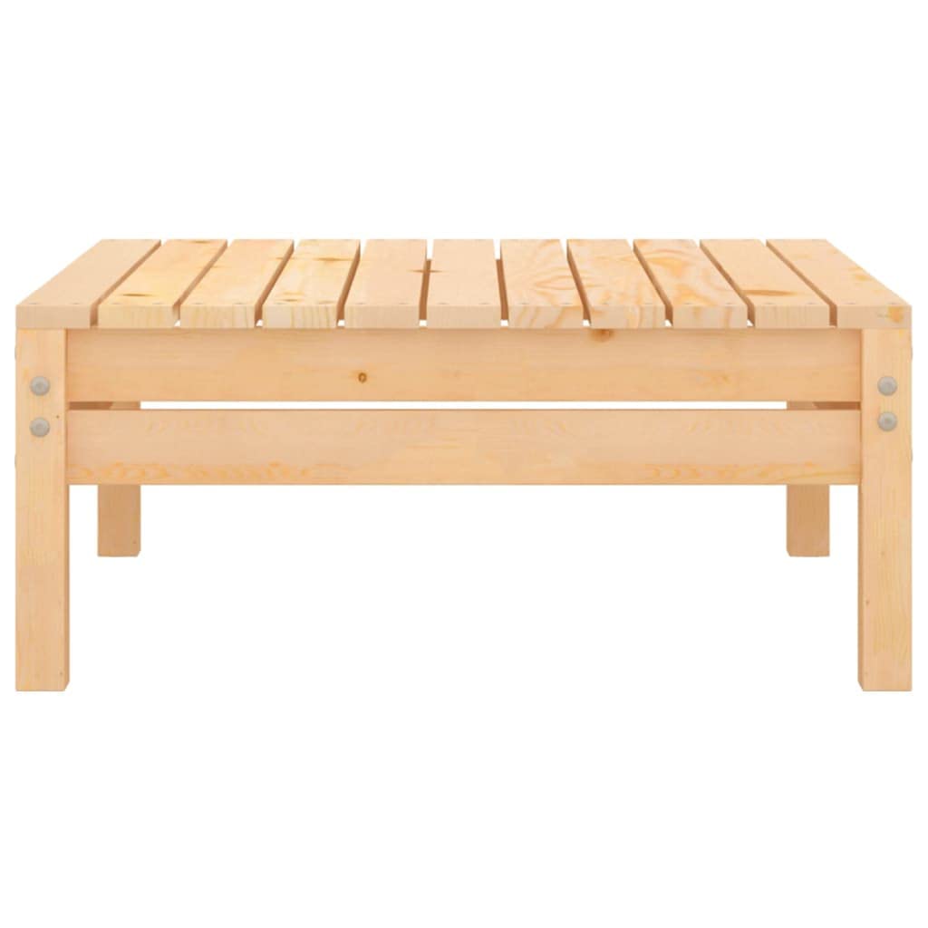 All-Weather Outdoor Patio Footstool - Solid Pinewood Garden Stool for Balcony, Lawn & Backyard - Perfect for Relaxing, Sunbathing & Outdoor Decor