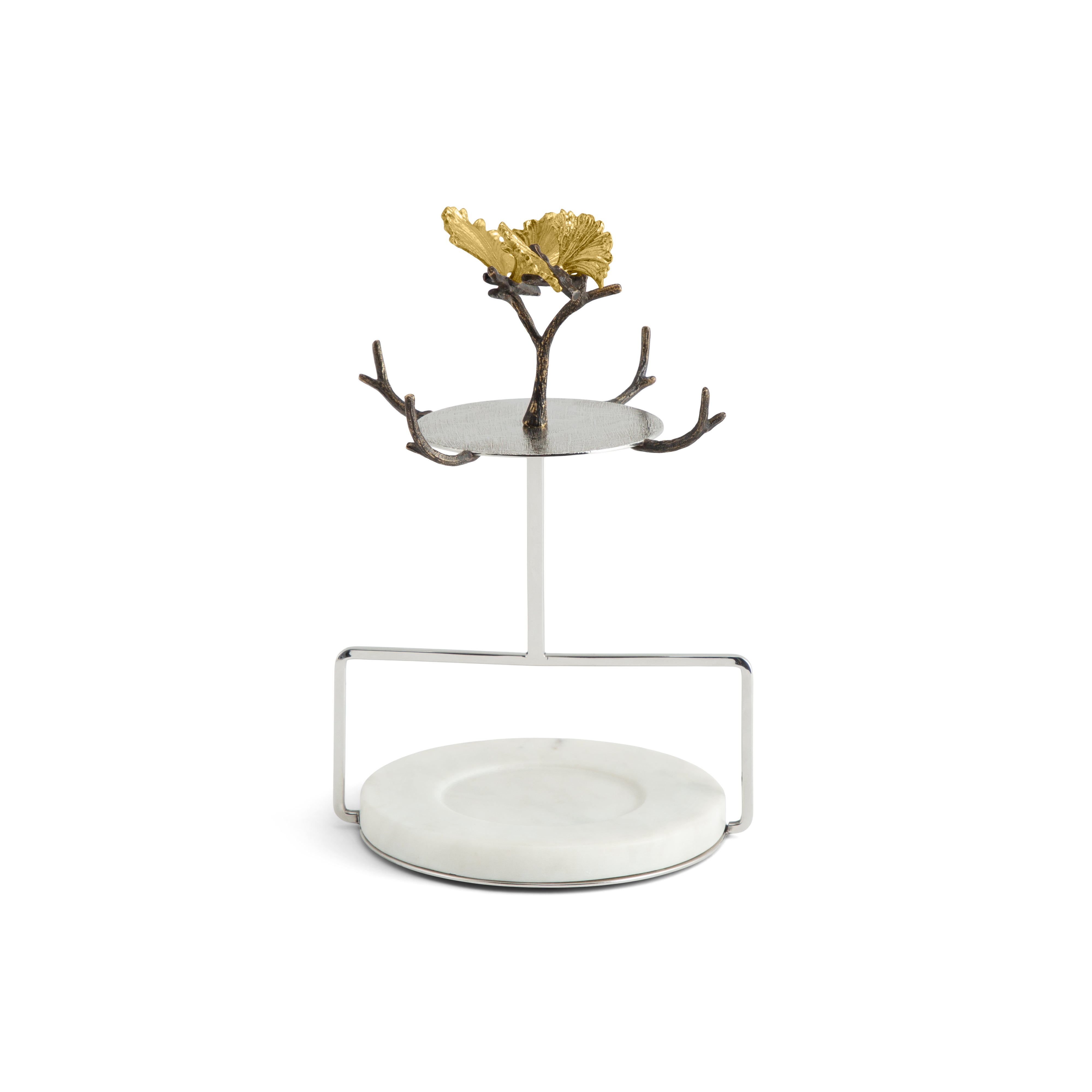 Butterfly Ginkgo Gold Demitasse Set - Elegant Tea Cups for Afternoon Tea & Coffee - Perfect for Home, Office & Gifts