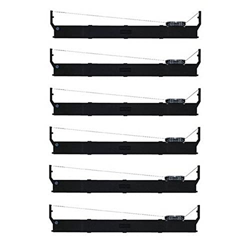 IBM 4227/4227 Plus Formsprinter Compatible Replacement Printer Ribbons - 6 Pack (13L0034) - High-Quality Black Ink Cartridges for Office Printing, Shipping Labels & Financial Documents