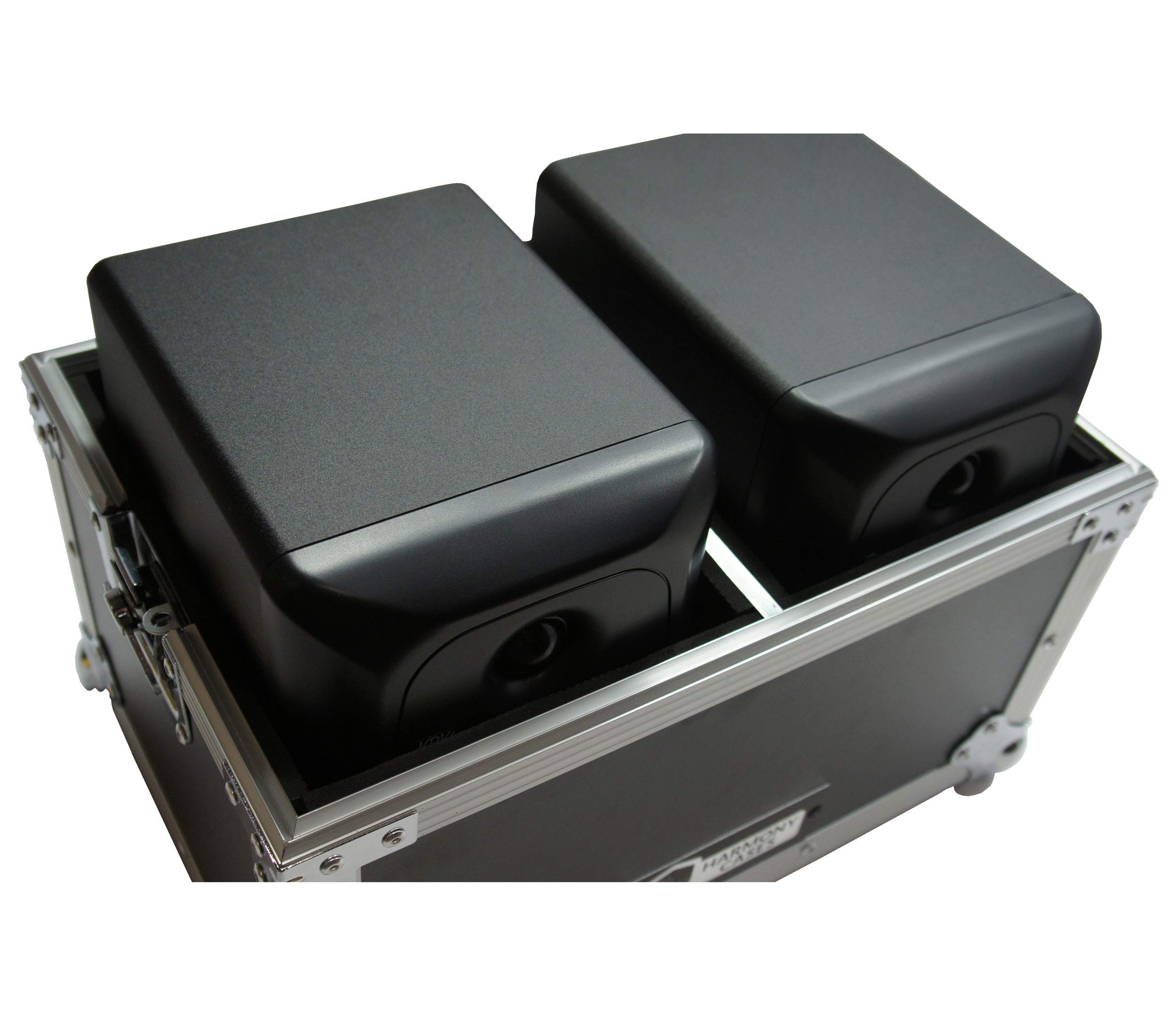 Harmony Audio HCSTUMON5 Flight Transport Road Custom Case for Mackie CR5BT Monitors - Durable Protective Cover for Studio, DJ, and Travel Use