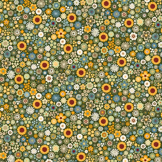 Autumn Days Makower Fabrics M2599G - Premium Cotton Fabric for Quilting, Sewing & DIY Crafts - Perfect for Fall Home Decor, Seasonal Projects & Cozy Creations