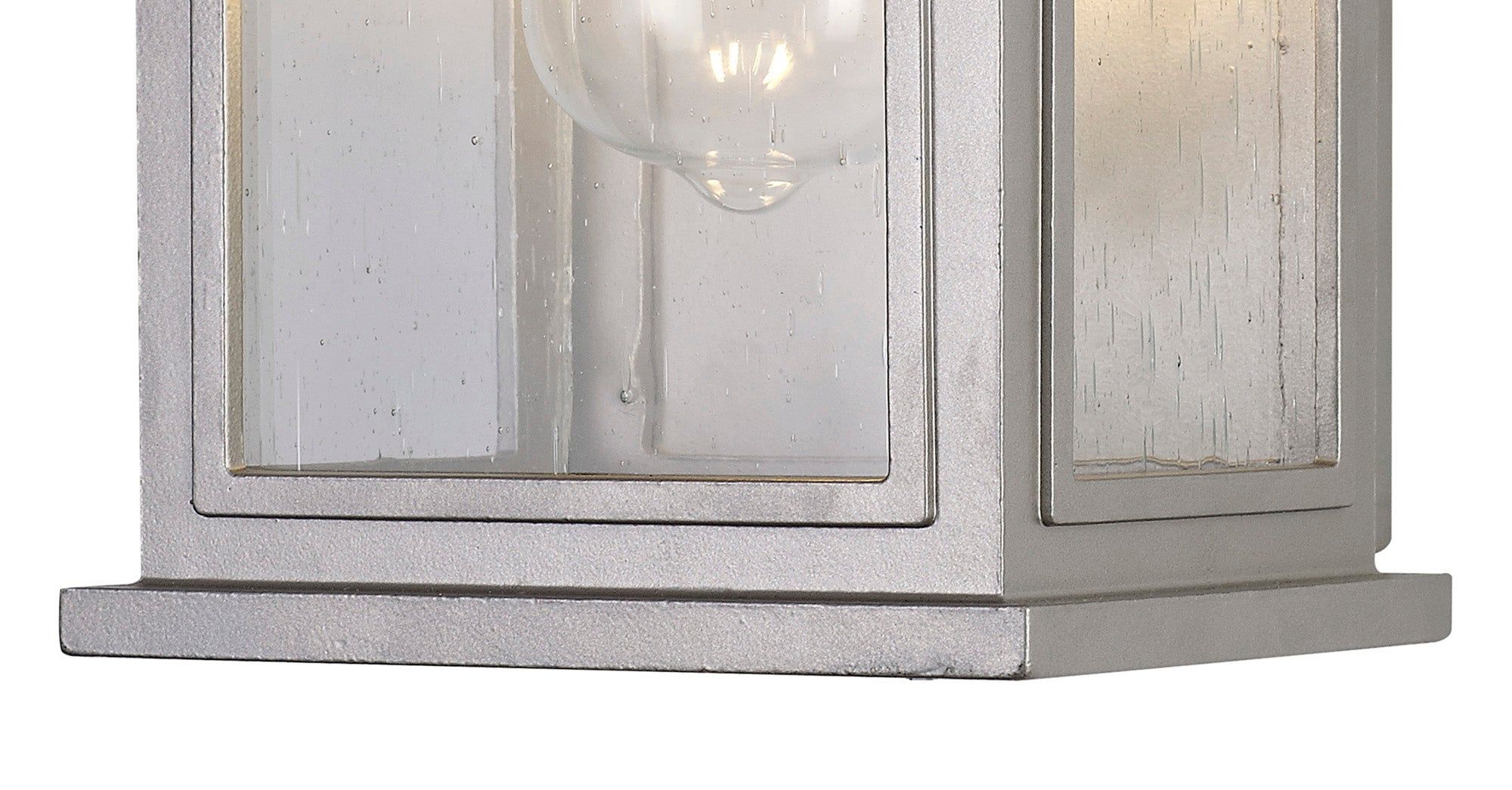 Alicante Outdoor Flush Wall Lamp - E27 Socket, IP54 Waterproof, Anthracite/Bronze/Silver Grey with Seeded Glass - 2 Year Warranty - Perfect for Porch, Patio, and Garden Lighting
