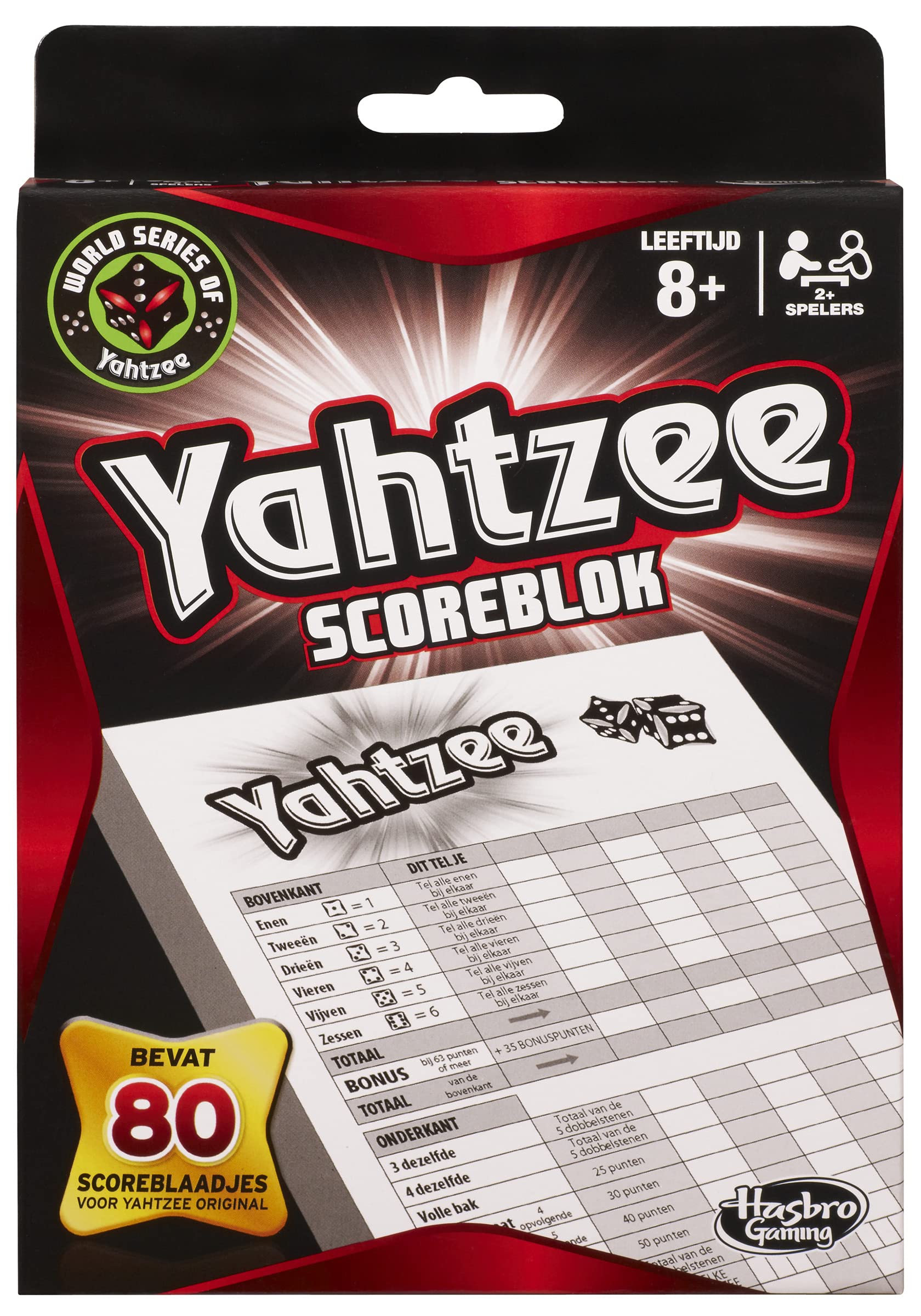 Hasbro Yahtzee Score Pad - Official Dice Game Score Sheets for Yahtzee Family Game Night - Perfect for Scorekeeping, Game Nights & Party Entertainment