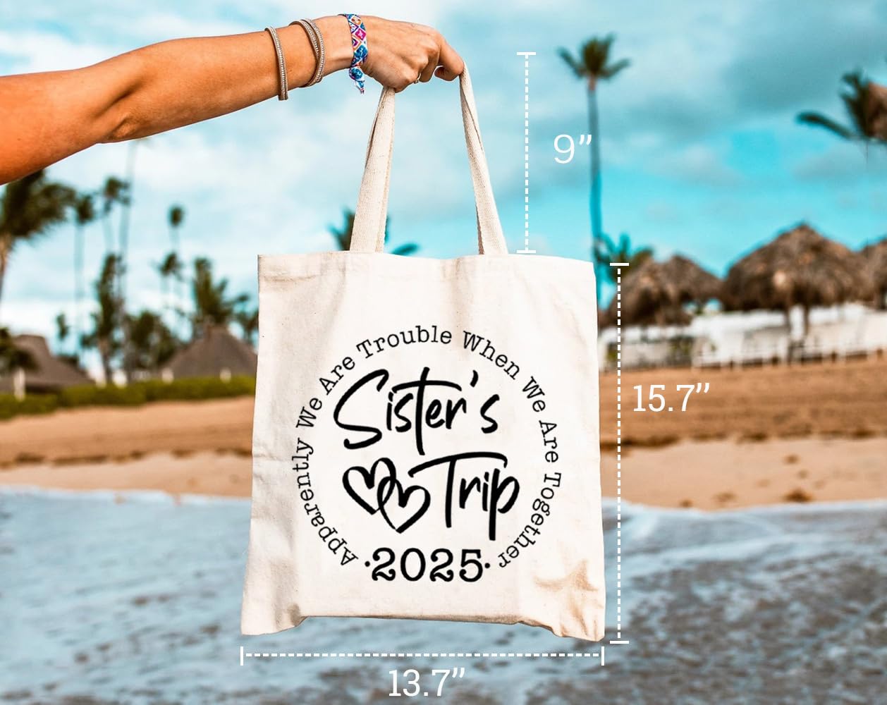 Stylish Canvas Tote Bag for Women - Eco-Friendly Grocery Shopping Bag, Durable Work & Travel Shoulder Bag - Perfect Gift for Girlfriend, Sister & Friends - Ideal for Daily Commute, Beach Trips & Office Use