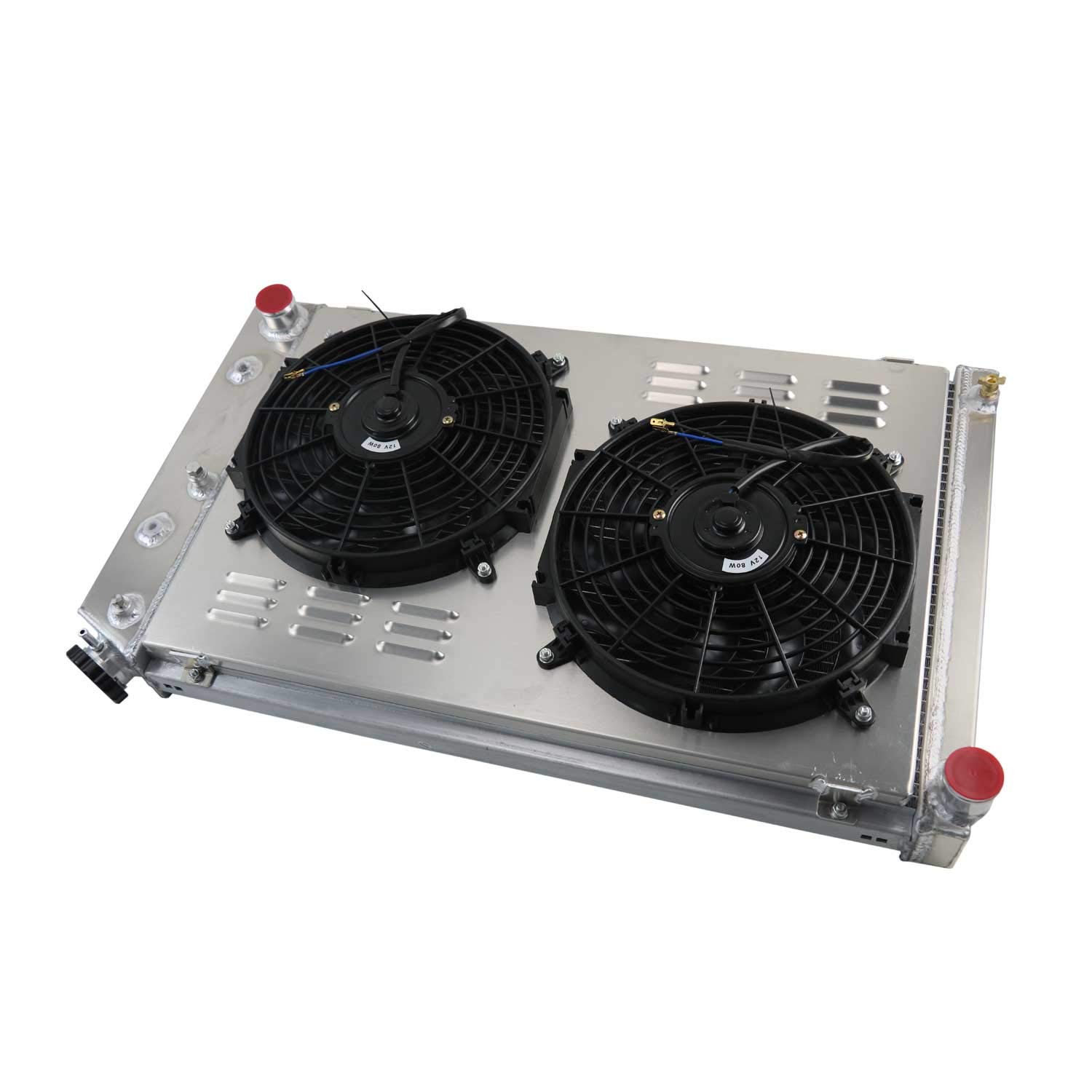 CoolingCare 4 Row Aluminum Radiator with Dual 12