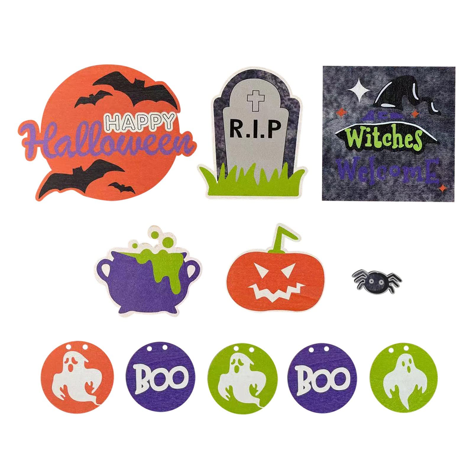 Halloween Layered Tray Decor - Spooky Farmhouse Kitchen Decorations for Fall & Halloween Party Supplies | Perfect for Table Centerpieces, Mantel Displays & Seasonal Home Decor