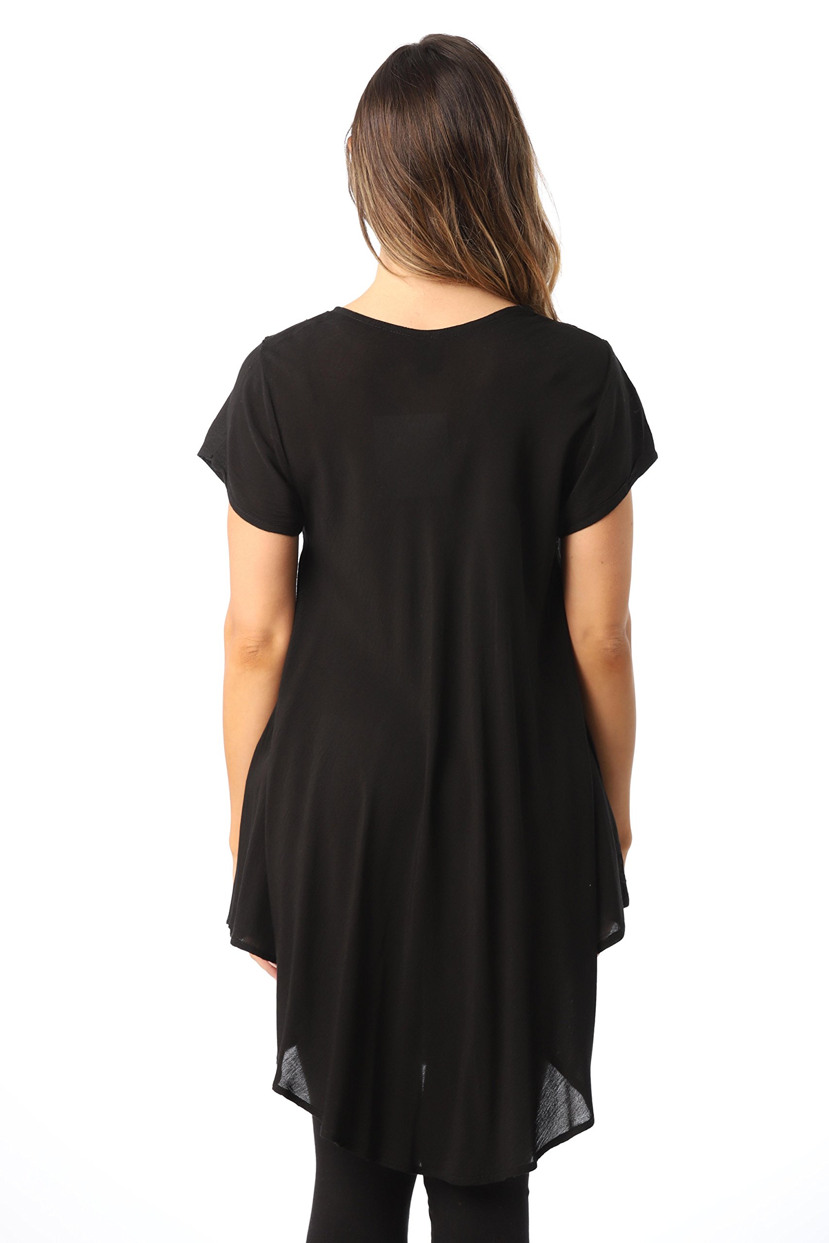 Riviera Sun Lace-Up Embroidered Tunic Top for Summer Outfits