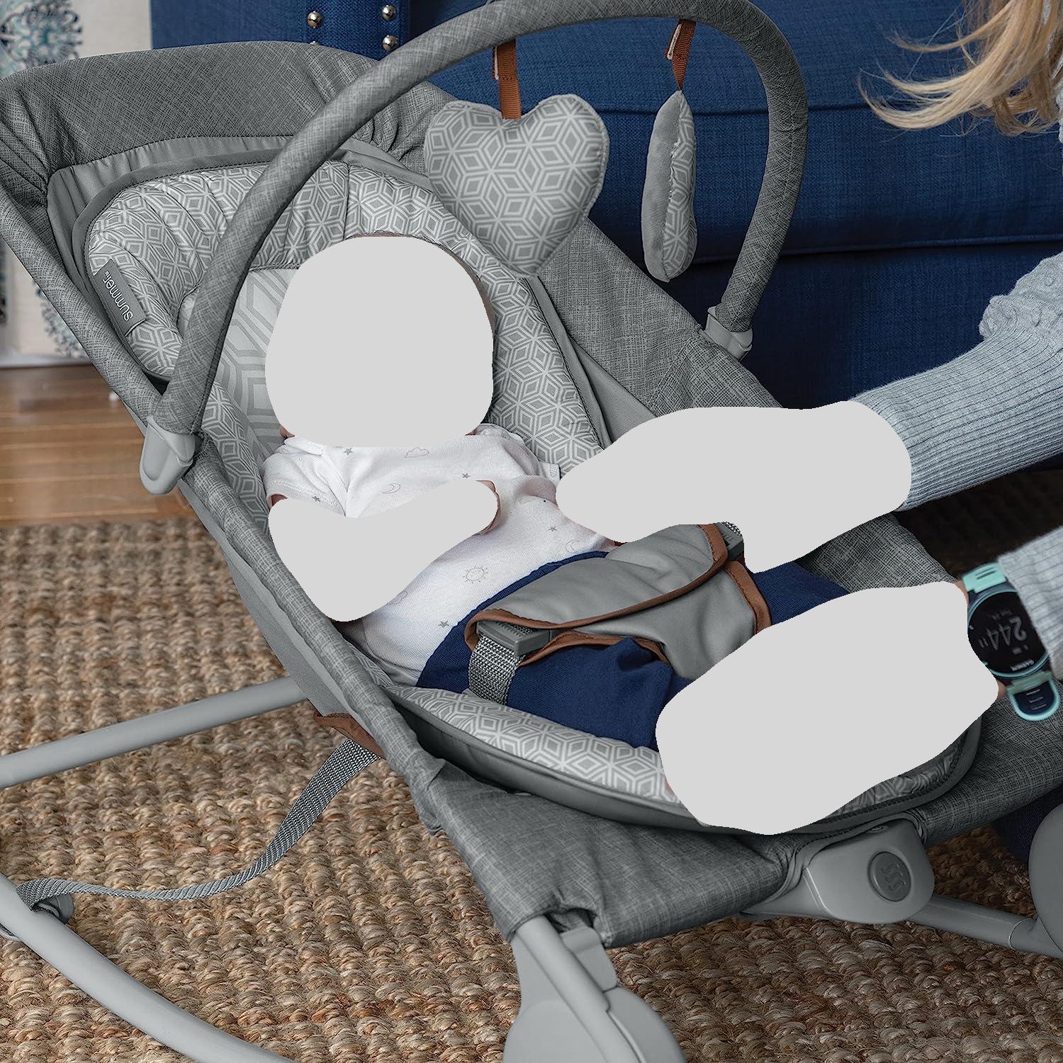 Summer Infant 2-in-1 Baby Bouncer & Rocker Duo - Convertible Infant Seat for Soothing & Playtime | Perfect for Nursery, Living Room & Travel