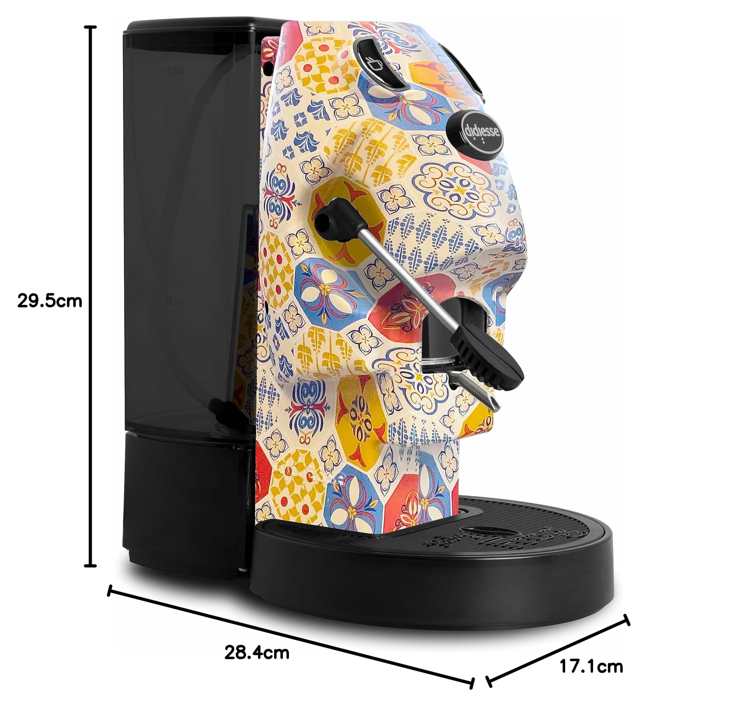 Didiesse Baby Frog Collection 44mm Procida Capsule Coffee Machine - Compact & Lightweight, 1.5L Water Tank, Low Energy (450W), Standby Function - Perfect for Home, Office & Small Spaces