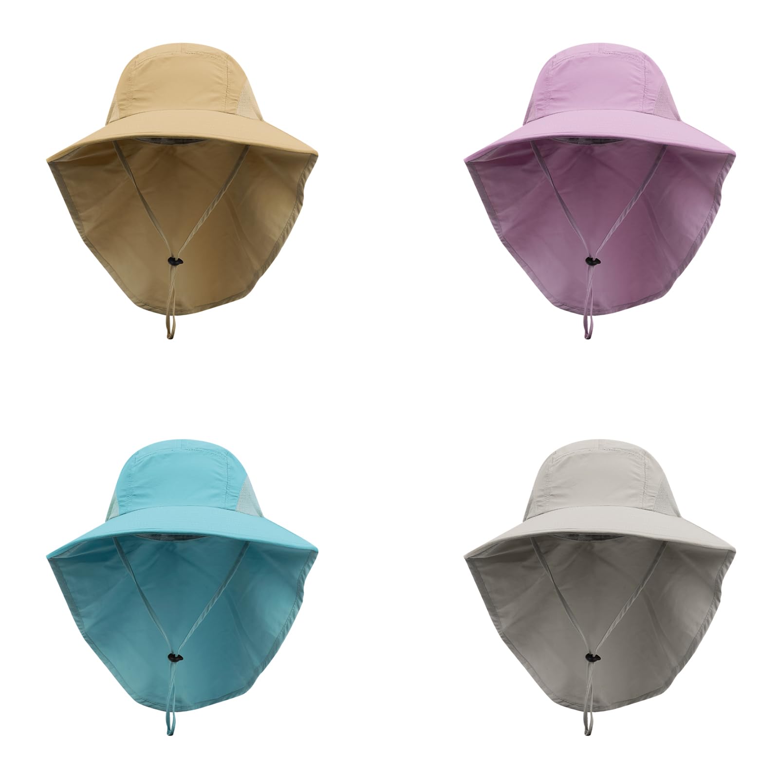 CLAPE UPF 50+ Sun Protection Hat for Men & Women - Wide Brim Fishing Hat with Neck Flap, Quick Dry & Breathable Safari Hiking Cap - Perfect for Outdoor Activities, Beach, Fishing, and Travel