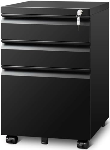 3 Drawer Matte Black