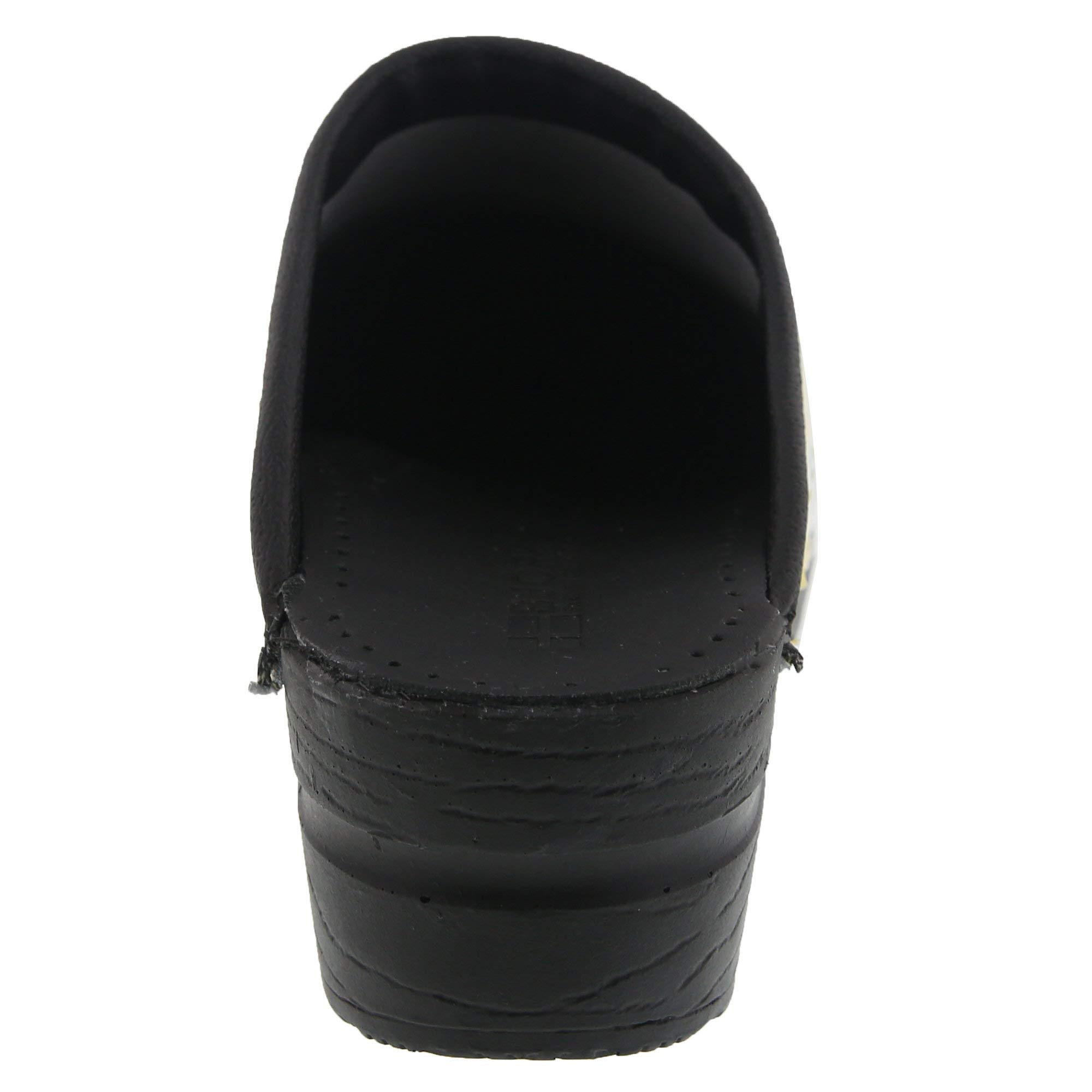 Bjork Women's PU Open Back Leather Clogs - Comfortable Slip-On Shoes for Casual Wear, Home, Office & Outdoor Walking