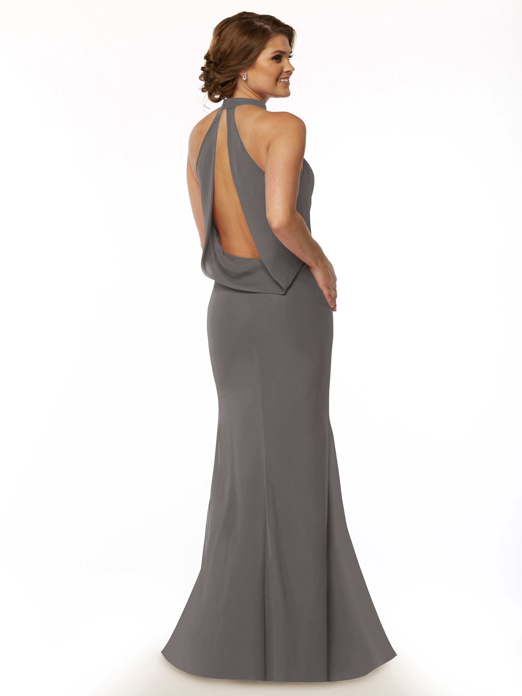 Elegant Mermaid Bridesmaid Dress with Halter Neckline - Perfect for Beach Weddings, Formal Events & Special Occasions