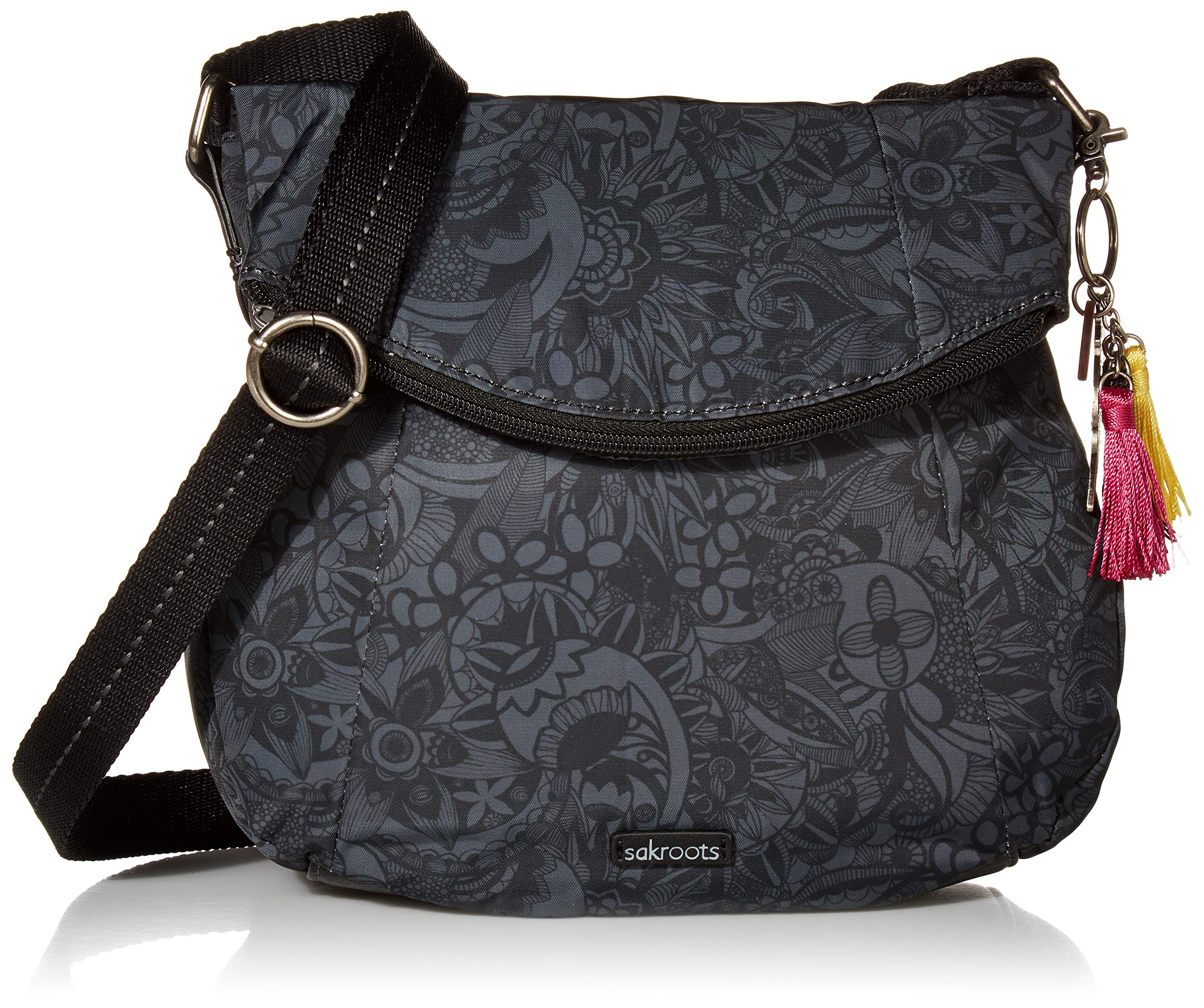 Sakroots Eco-Twill Foldover Crossbody Bag - Sustainable Vegan Leather Purse for Women, Adjustable Strap, Lightweight & Spacious - Perfect for Travel, Shopping, and Everyday Use