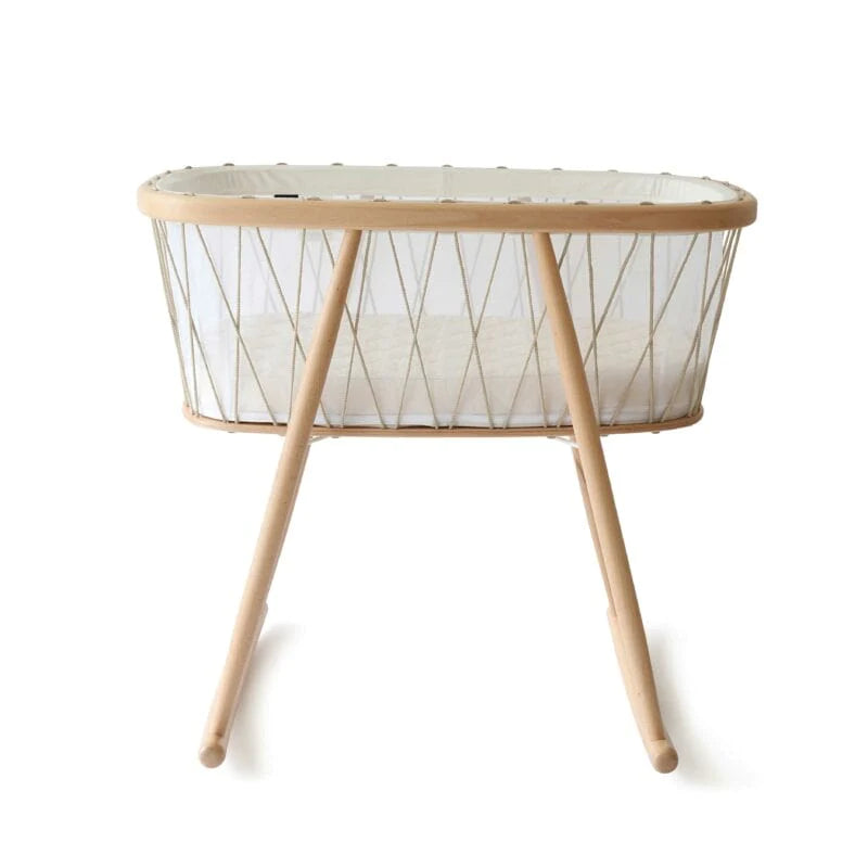 Charlie Crane Kumi Mesh Bassinet with Mattress - Breathable Baby Crib for Newborns & Infants - Perfect for Nursery, Bedroom & Travel Use
