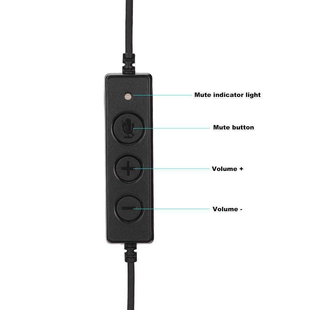 Topiky USB Communication Headset with Microphone & Soft Ear Cushions - Noise Cancelling Call Center Headphones for Online Chat, Teaching, Remote Work & Customer Service (USB Wired PC Computer Headset)