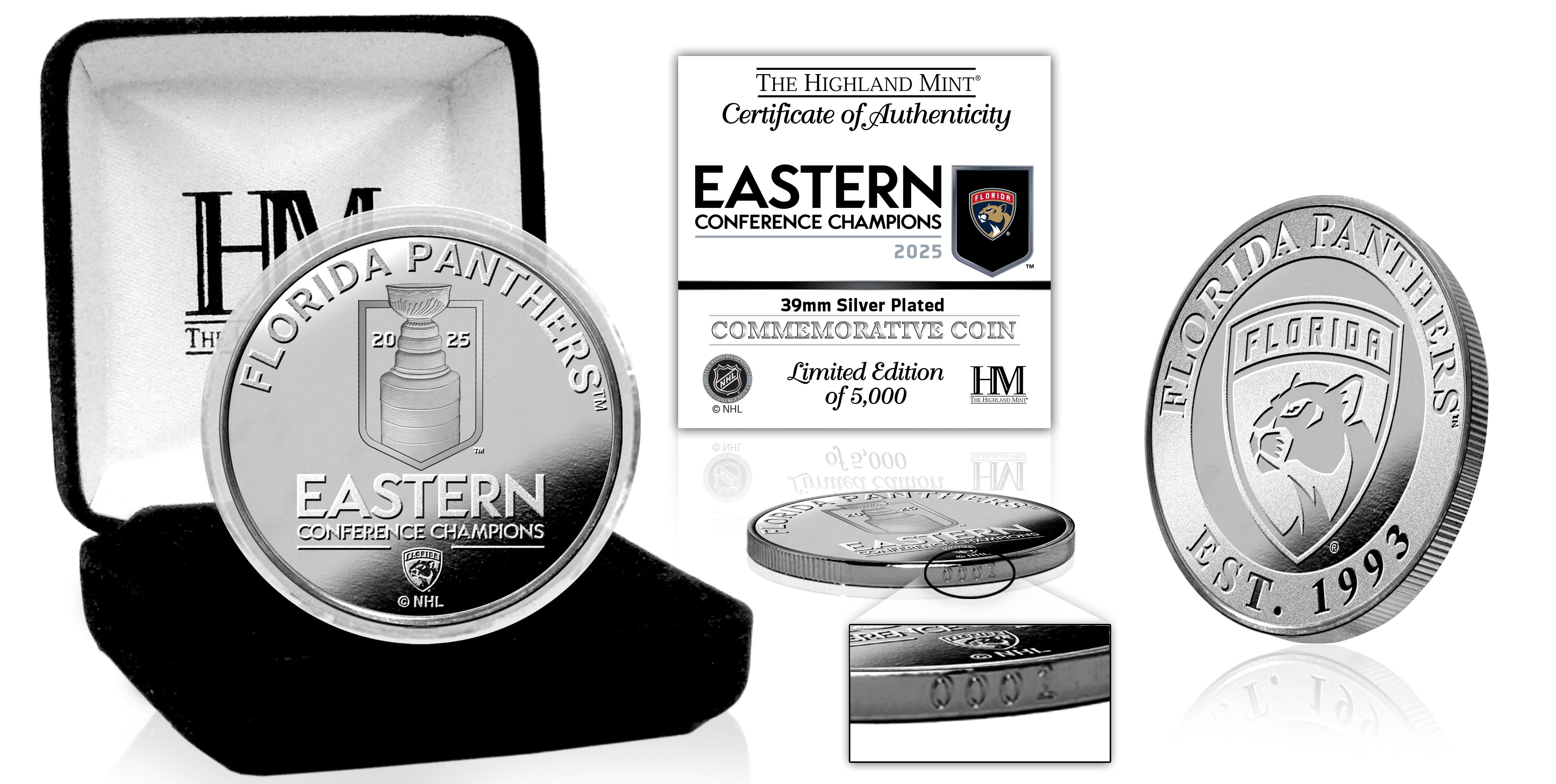 Florida Panthers 2025 NHL Eastern Conference Champions Commemorative Silver Coin - Perfect for Hockey Fans, Collectors & Sports Memorabilia Enthusiasts