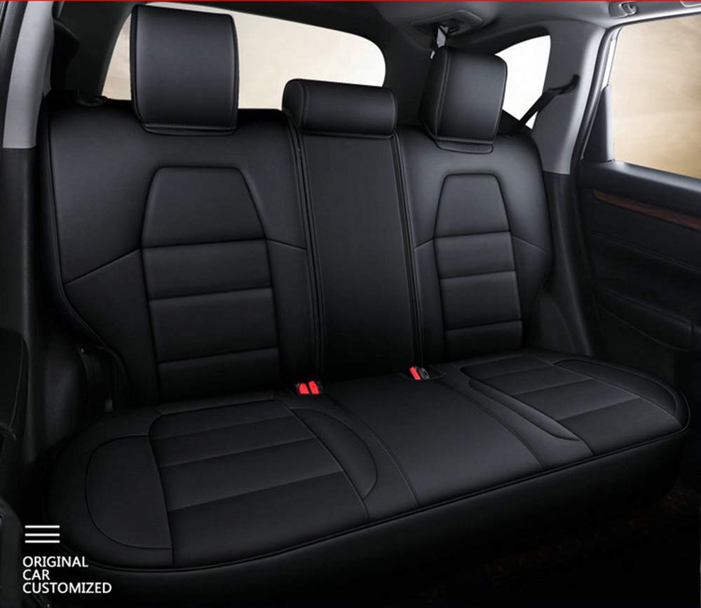 Premium Leather Seat Covers for Honda CR-V 2017-2022 - Full Set with Airbag Compatibility (Black) | Durable Car Interior Protection for Daily Commute & Road Trips