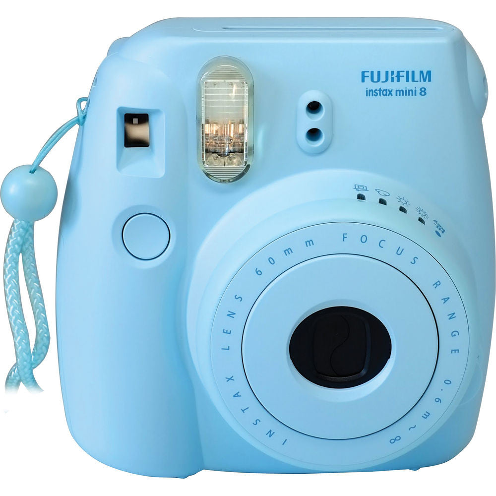 Fujifilm INSTAX Mini 8 Instant Camera (Blue) - Portable Instant Film Camera for Travel, Parties & Memories - Perfect for Selfies, Gifts & Photo Booths