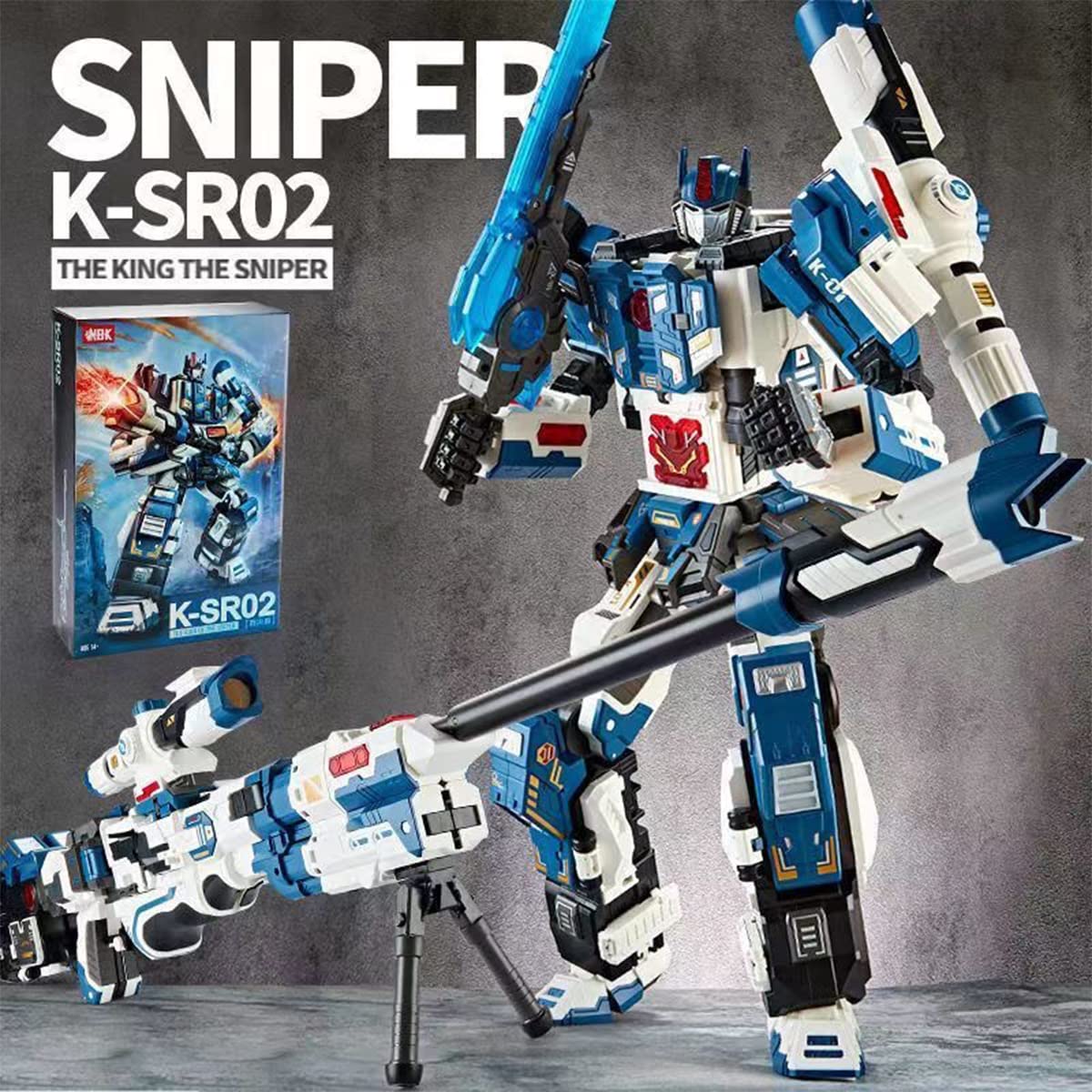 NBK Deformation Robot Toy - King of Sniper Rifle Action Figure - Oversized Deformed Collectible Gift for Kids & Adults | Perfect for Display, Play & Collection