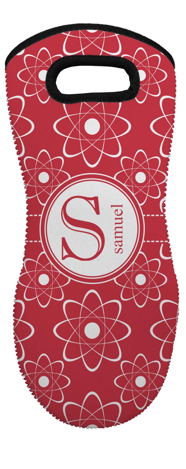 Custom Personalized Atomic Orbit Neoprene Oven Mitt with Name & Initial - Heat Resistant Kitchen Glove for Baking, Cooking & Grilling - Unique Gift for Chefs & Home Cooks