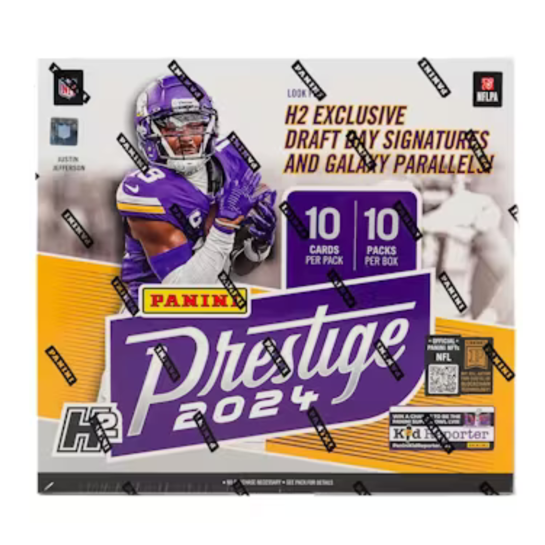 2024 Panini Prestige Football H2 Box - NFL Trading Cards Collection for Sports Fans & Collectors - Perfect for Gifts, Investments, and Fantasy Football Enthusiasts