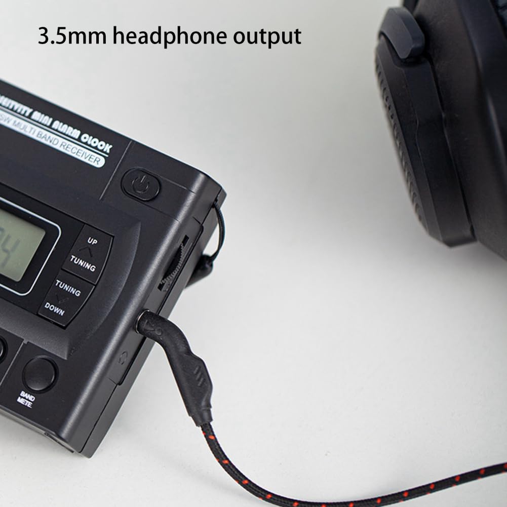 Paociuro Mini LCD AM/FM Radio - Portable Pocket Battery Operated Radio with Telescopic Antenna & Built-in Speaker - Perfect for Elderly, Walking, Jogging, Outdoor Activities, Emergency Use, and Travel