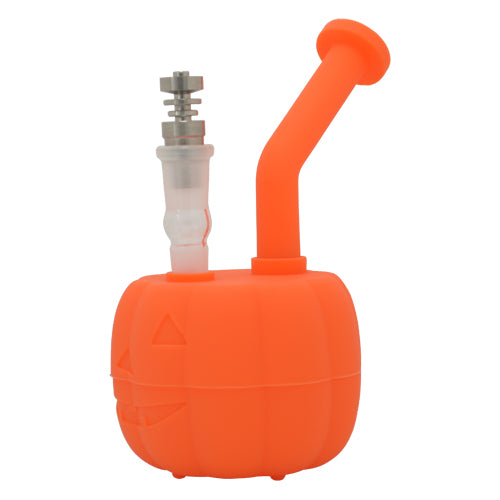 Premium Pumpkin-Shaped Silicone Dab Rig for Concentrates - Portable & Durable for On-the-Go Dabbing Sessions